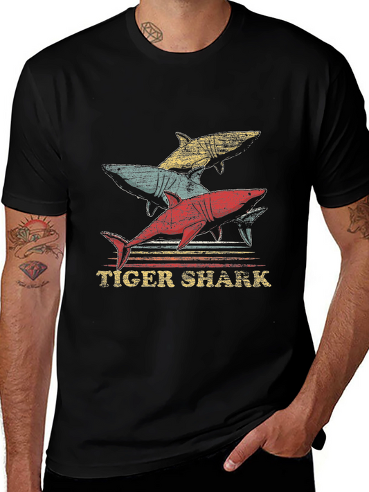 Vintage Tiger Shark Graphic T-Shirt