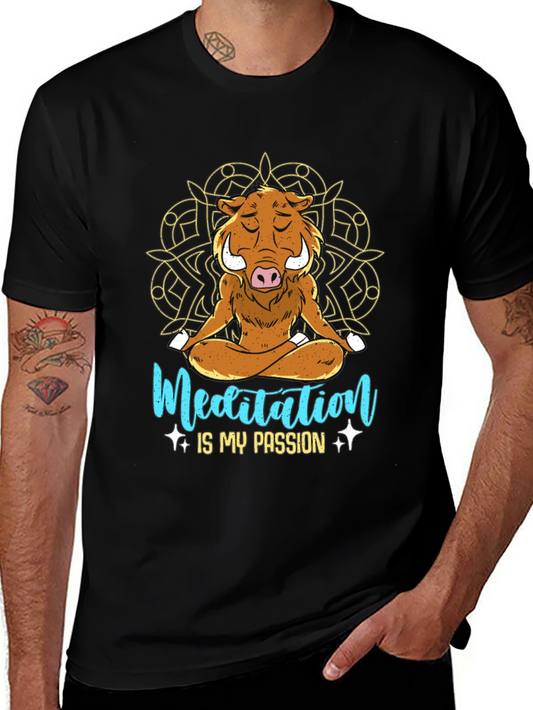 Zen Boar Meditation T-Shirt - Relax & Find Your Inner Peace