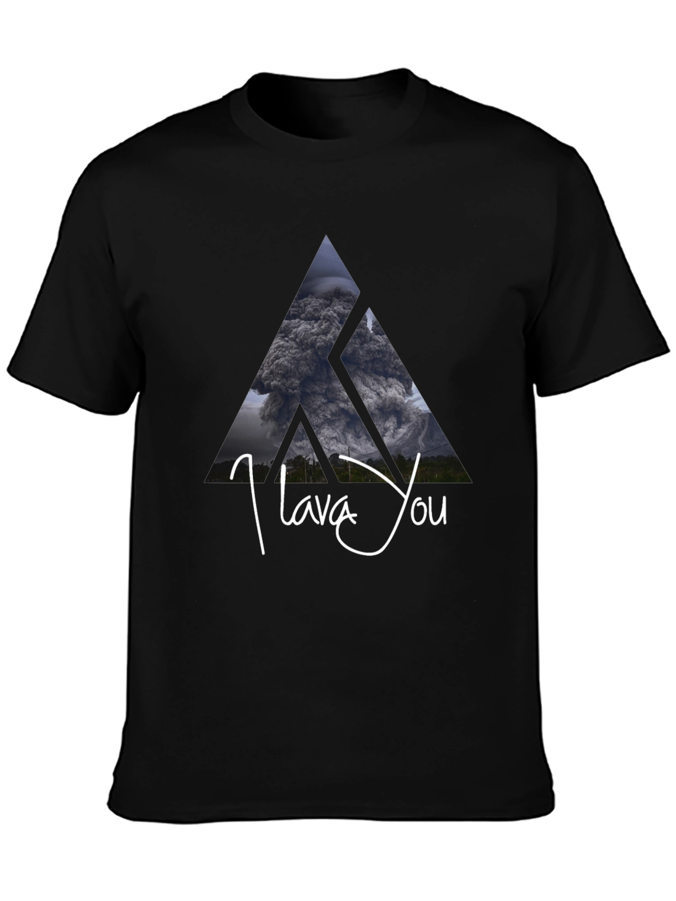 I Lava You Volcano Graphic Tee - Black