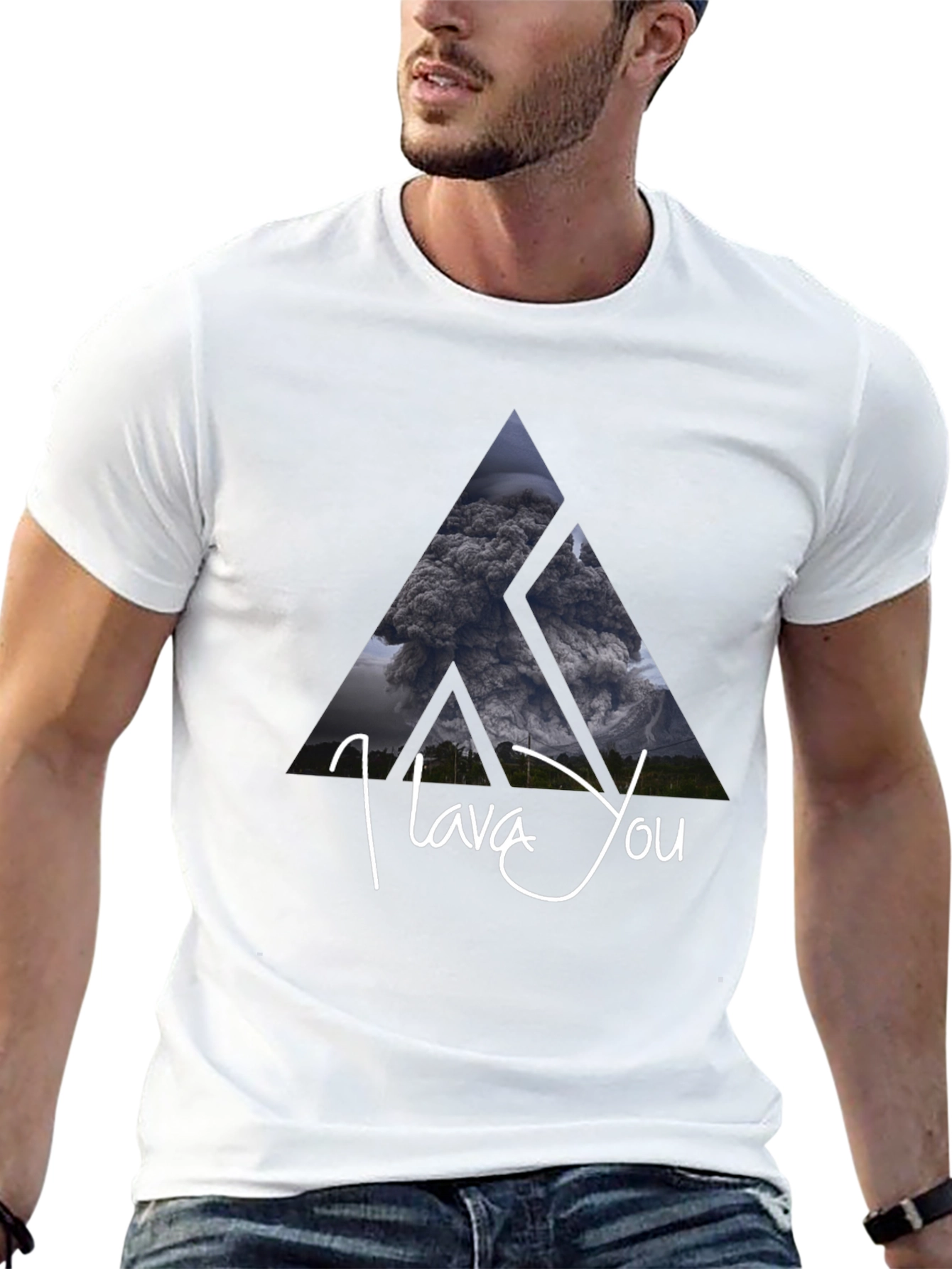 I Lava You Volcano Graphic Tee - Black