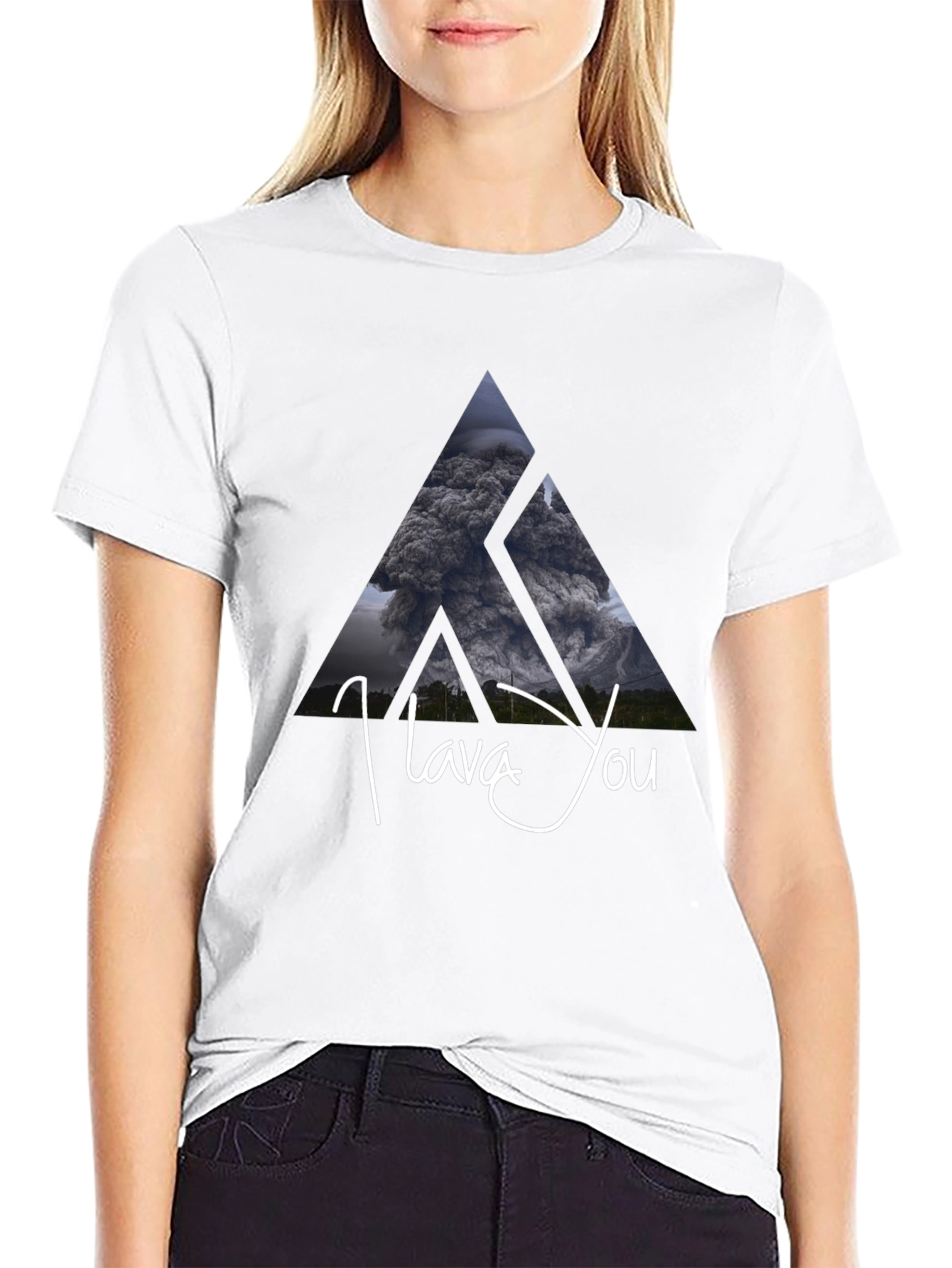 I Lava You Volcano Graphic Tee - Black