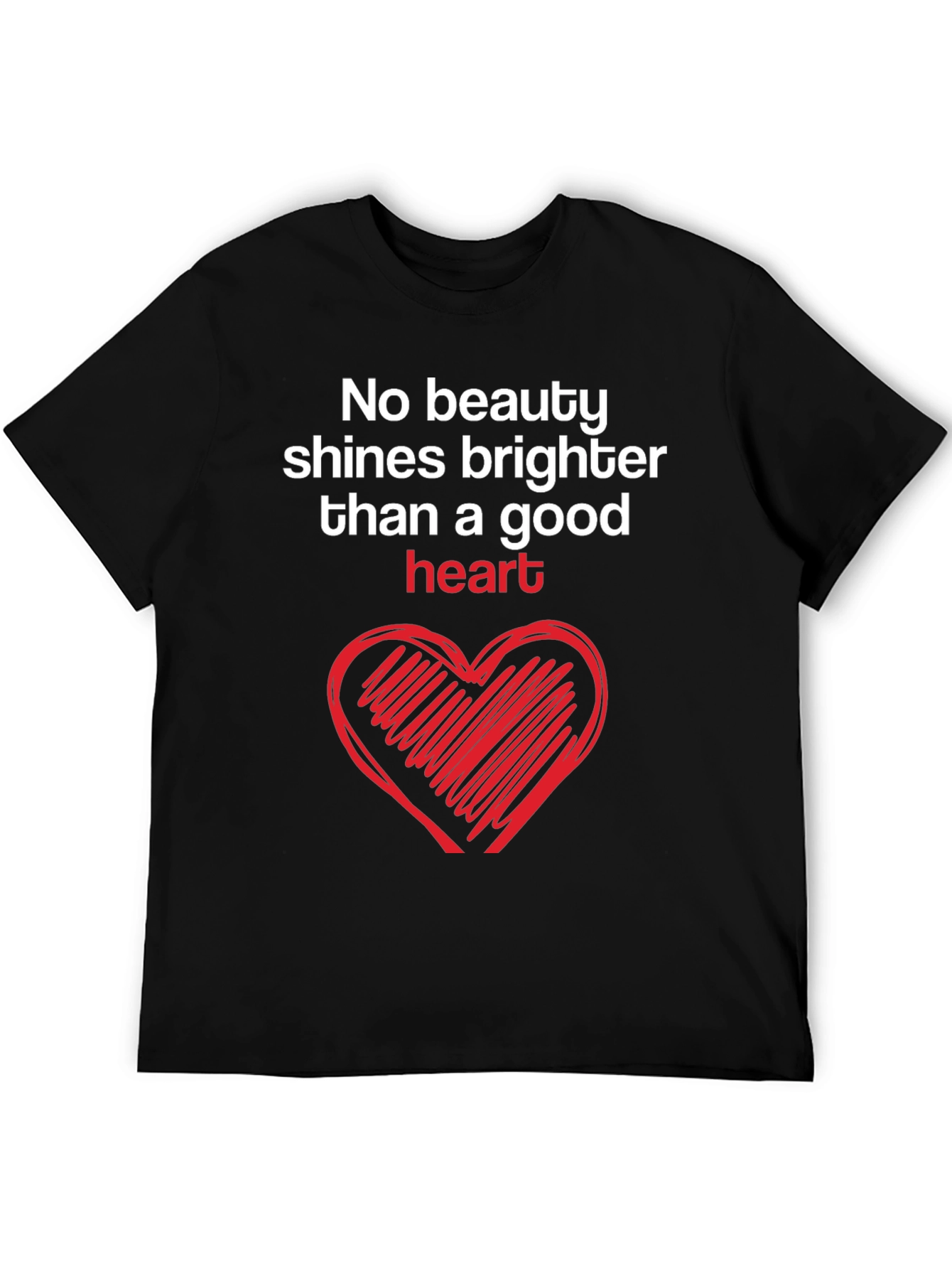 Good Heart Graphic Tee - Inspirational Black T-Shirt