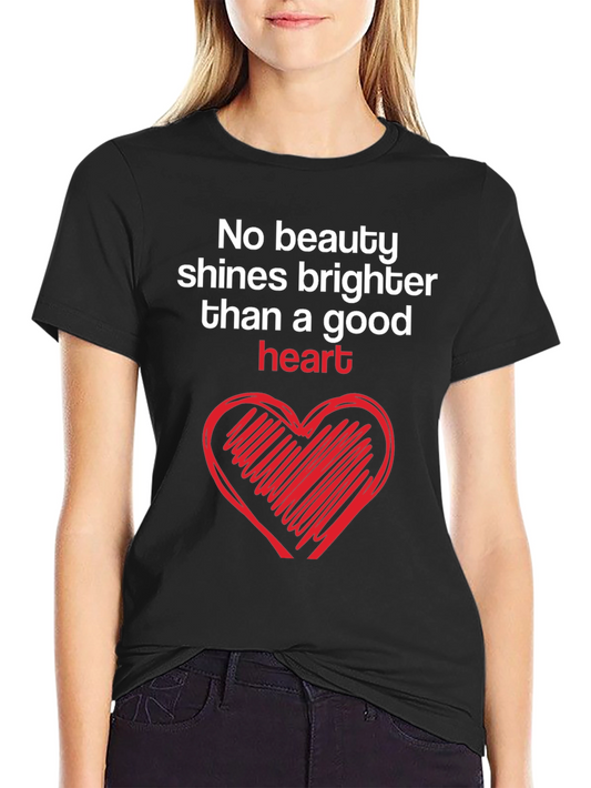 Good Heart Graphic Tee - Inspirational Black T-Shirt