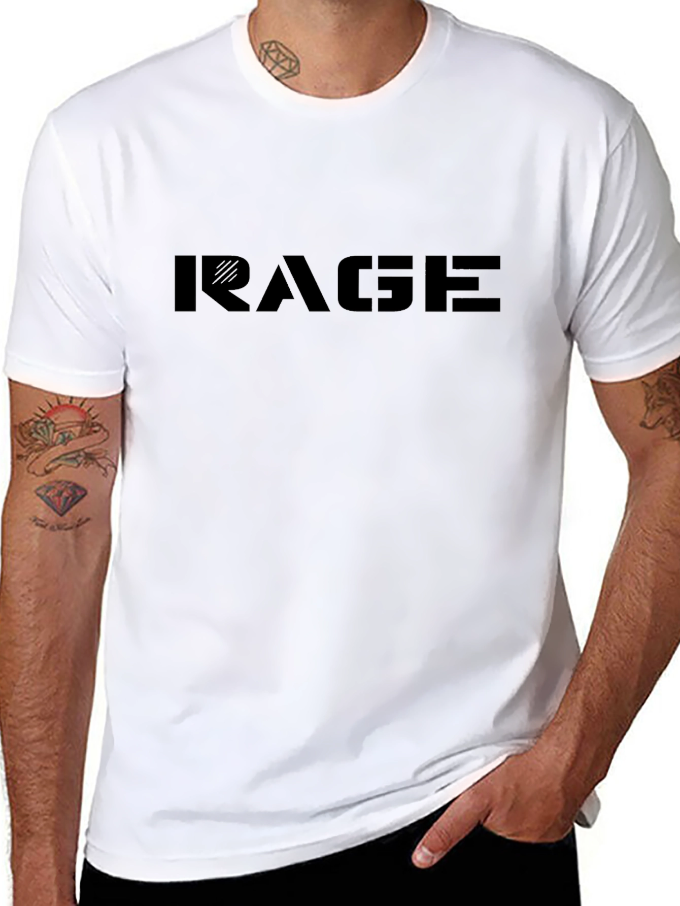 Rage Black Graphic Tee - Stylish Casual Wear