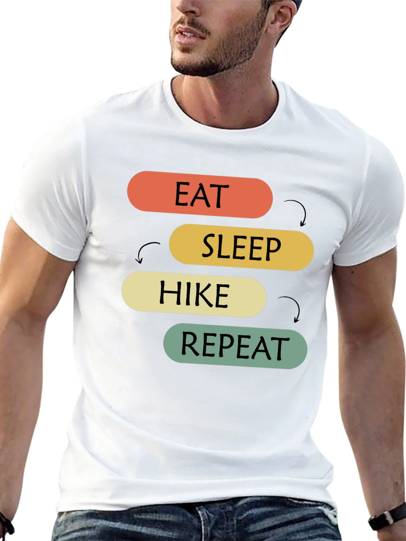 Eat Sleep Hike Repeat Graphic T-Shirt