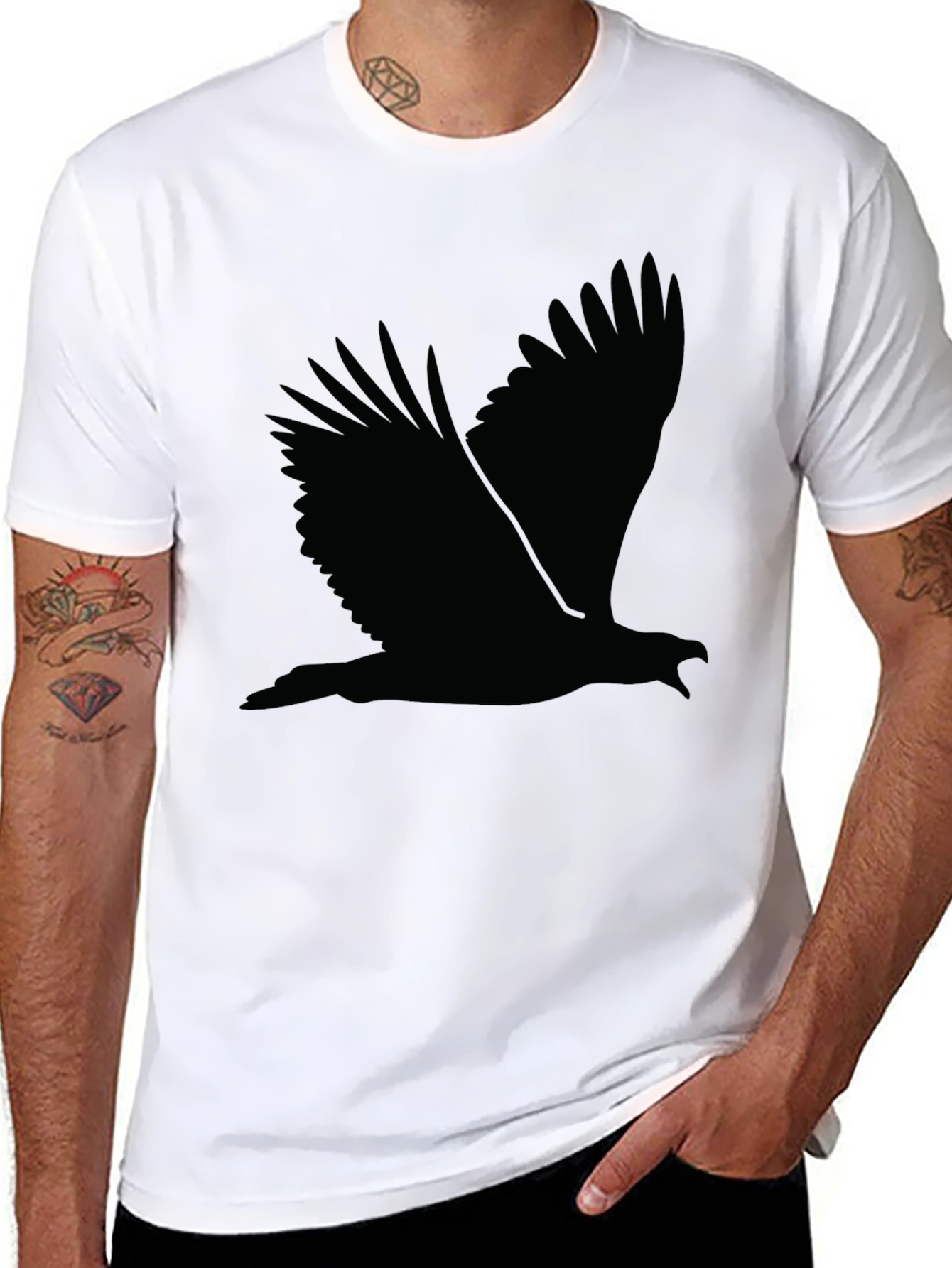 Black Eagle Graphic Tee - Mens Short Sleeve