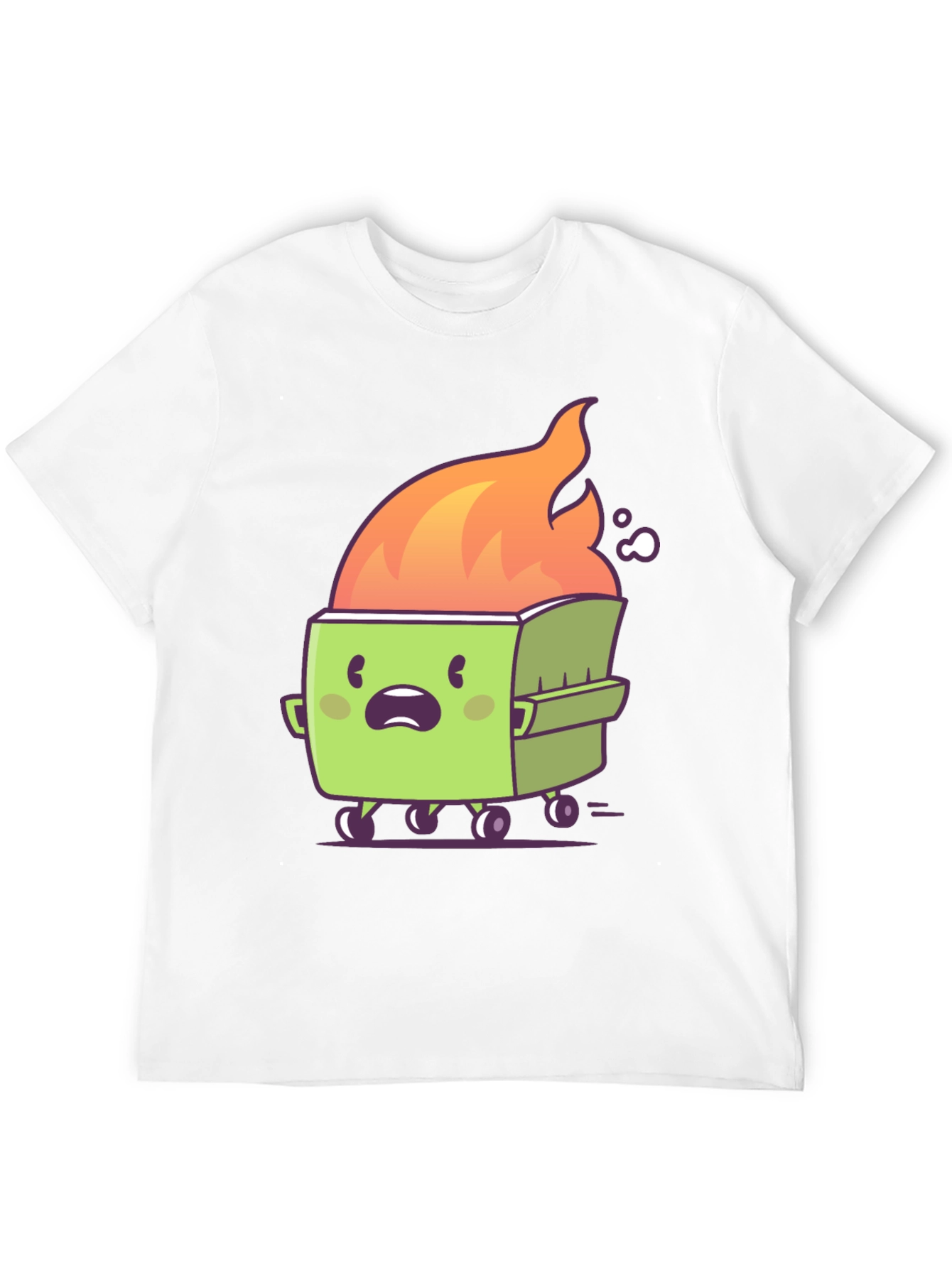 Dumpster Fire T-Shirt - Cartoon Graphic Tee