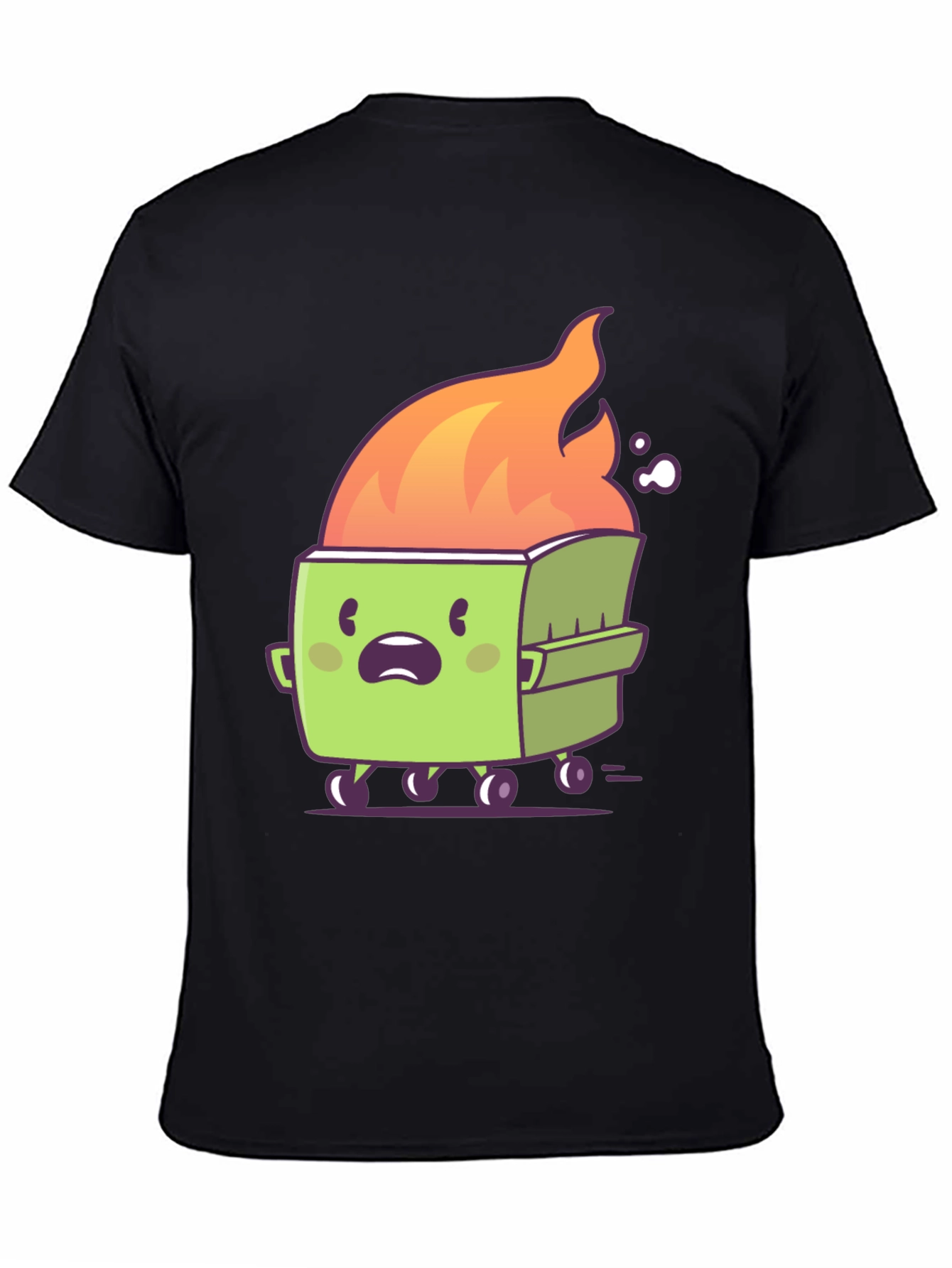 Dumpster Fire T-Shirt - Cartoon Graphic Tee