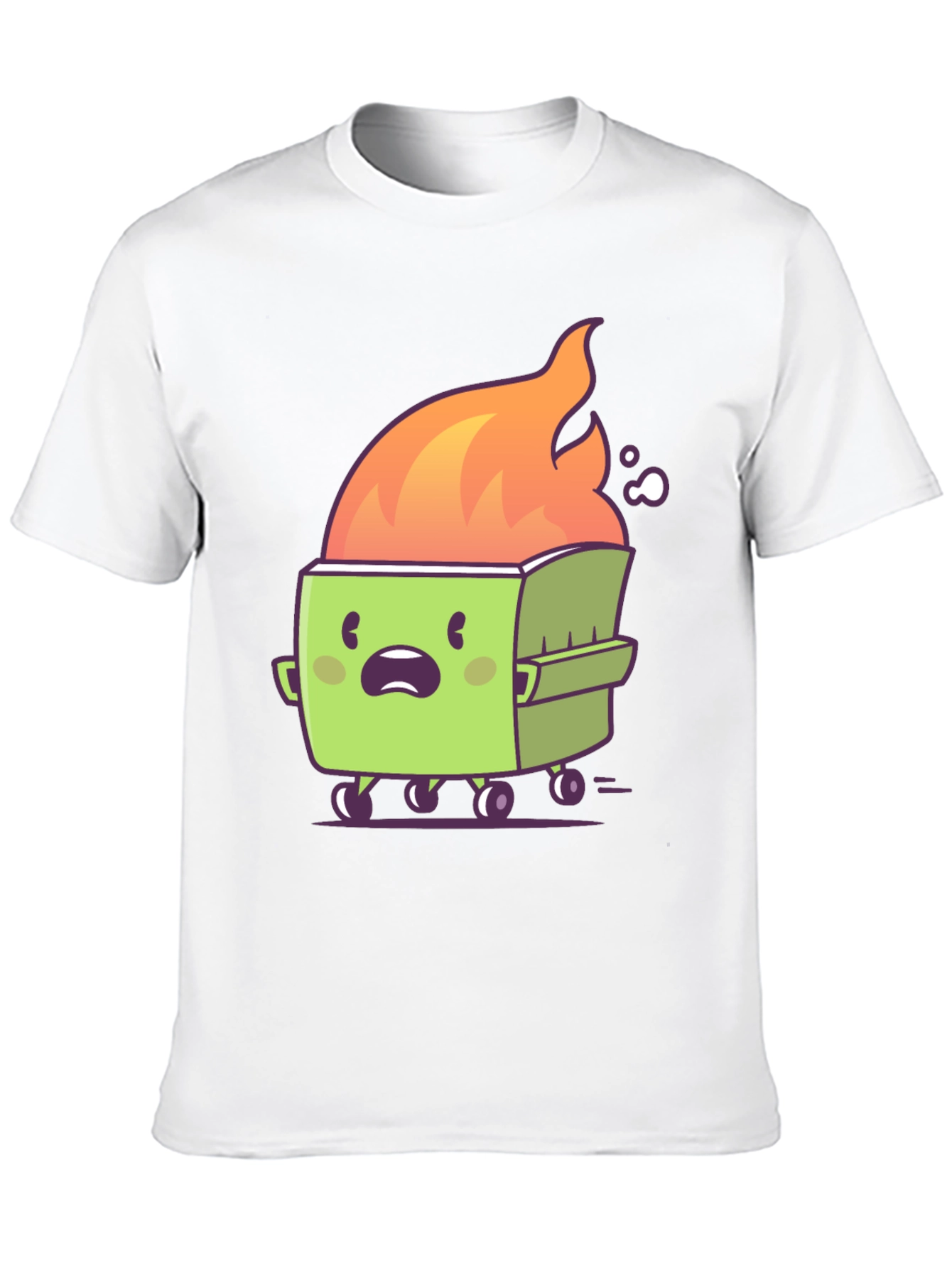 Dumpster Fire T-Shirt - Cartoon Graphic Tee