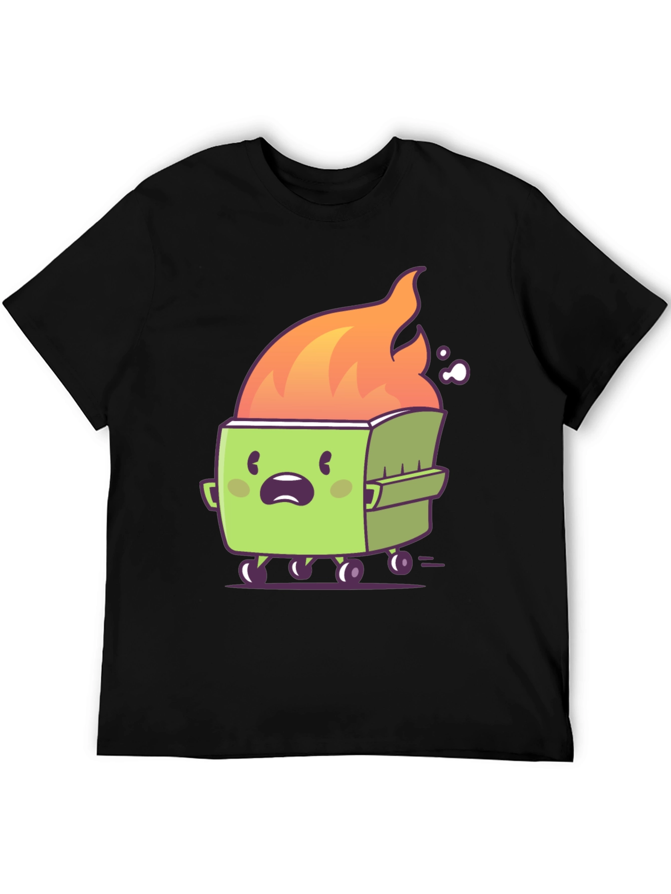 Dumpster Fire T-Shirt - Cartoon Graphic Tee