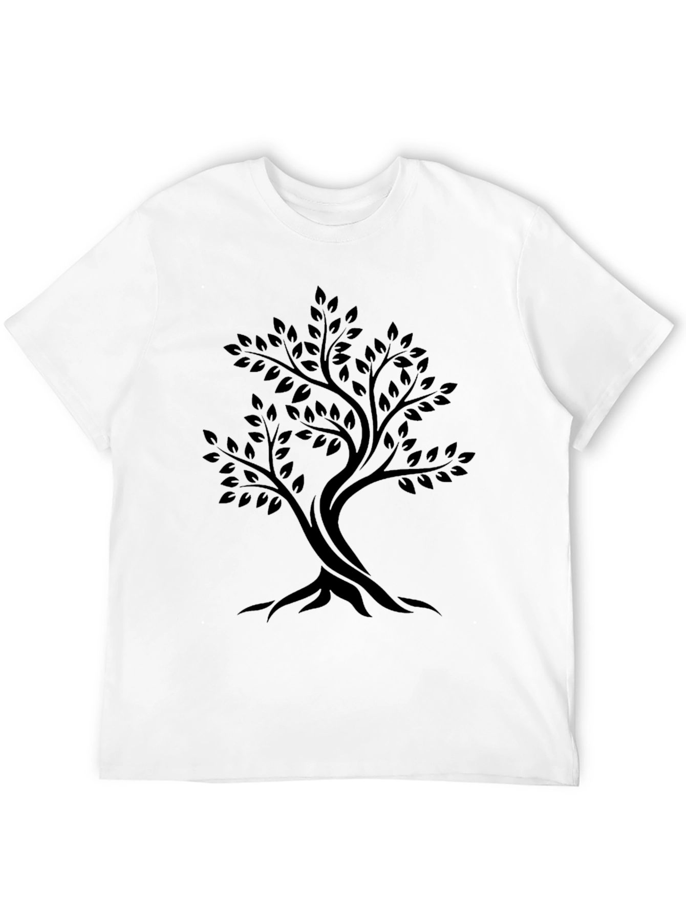 Mens Black Tree Graphic Tee - Stylish Casual Wear