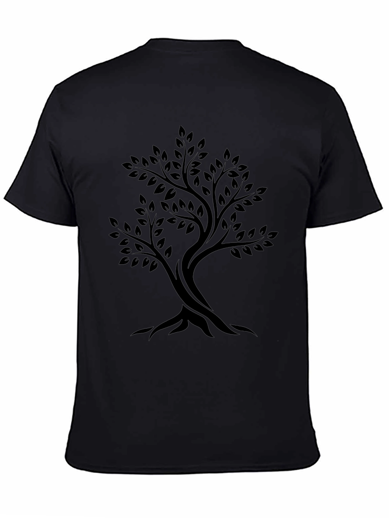 Mens Black Tree Graphic Tee - Stylish Casual Wear