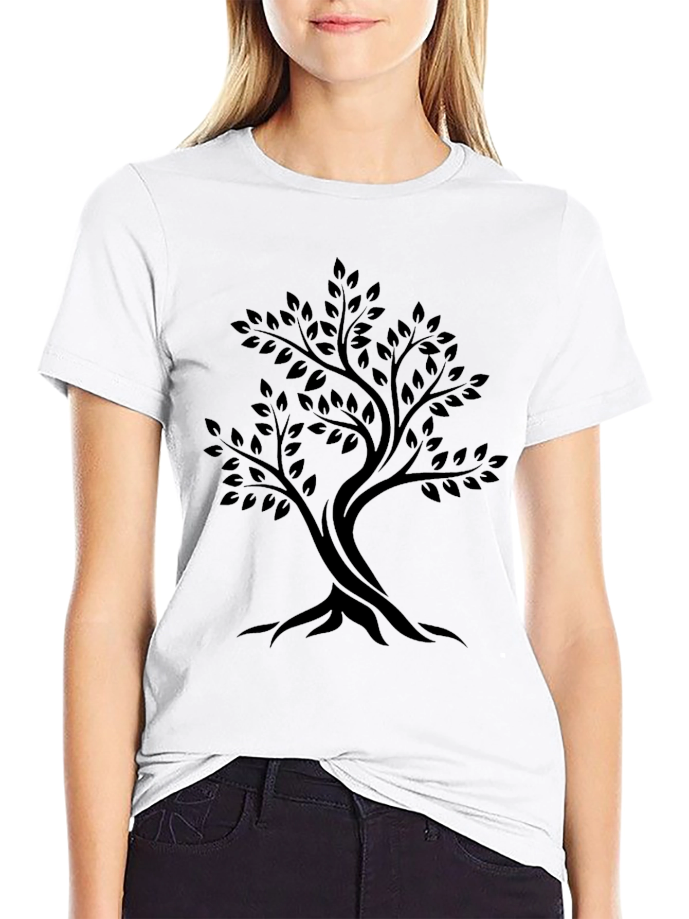 Mens Black Tree Graphic Tee - Stylish Casual Wear
