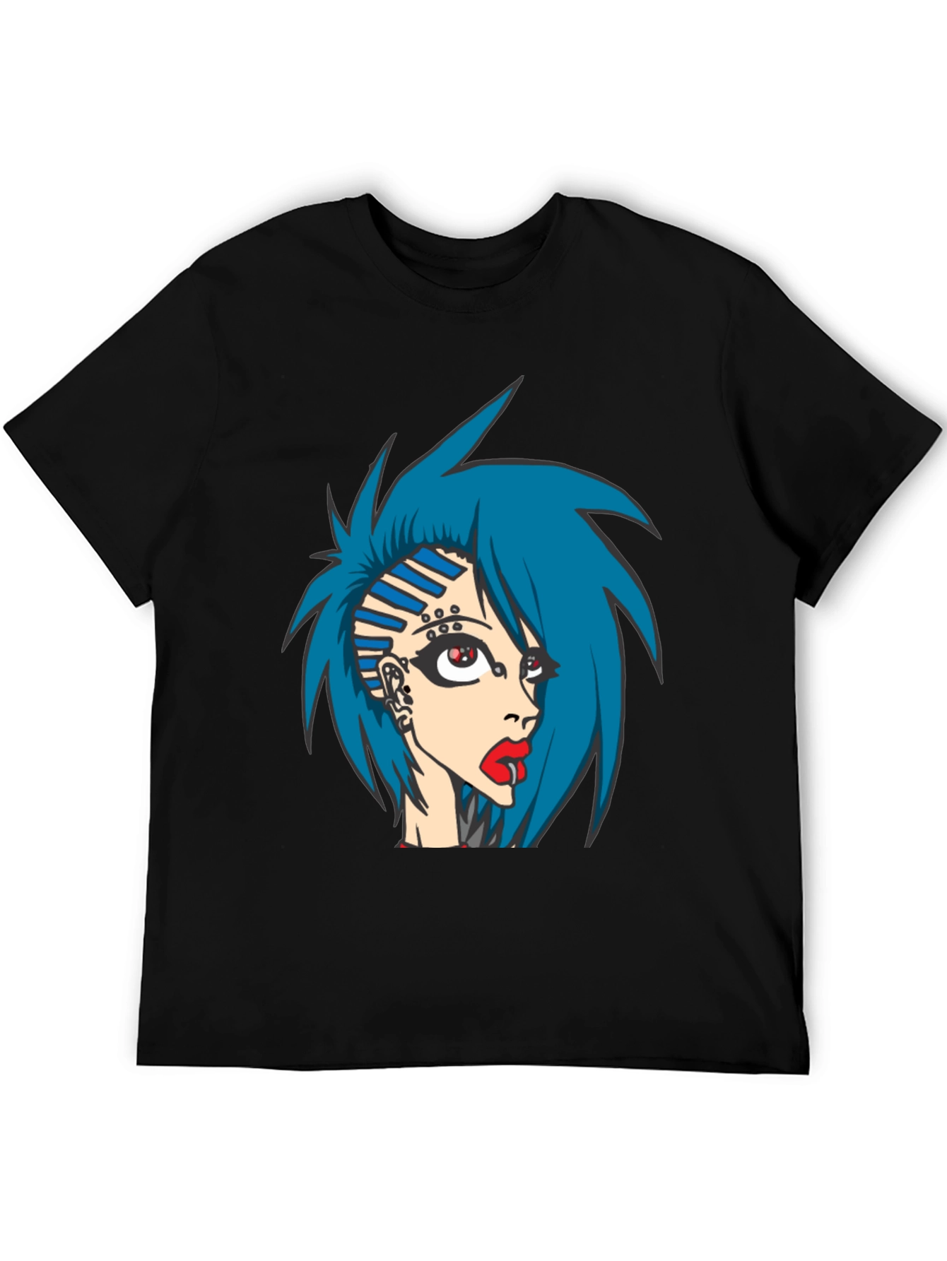 Edgy Anime Girl Graphic Tee