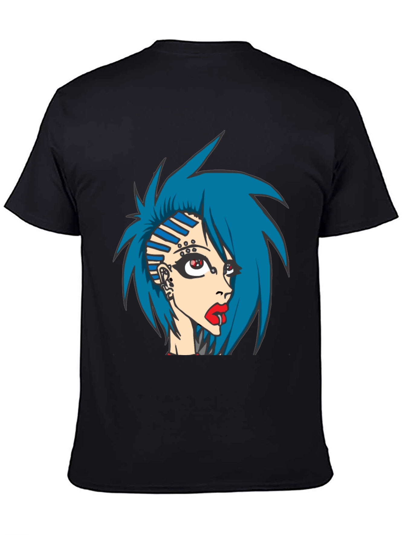 Edgy Anime Girl Graphic Tee