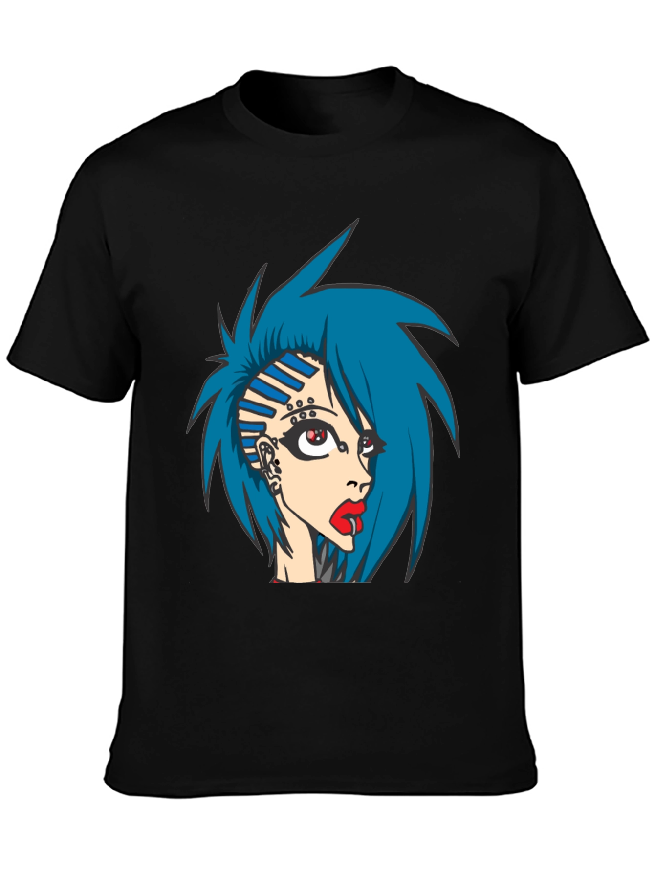 Edgy Anime Girl Graphic Tee