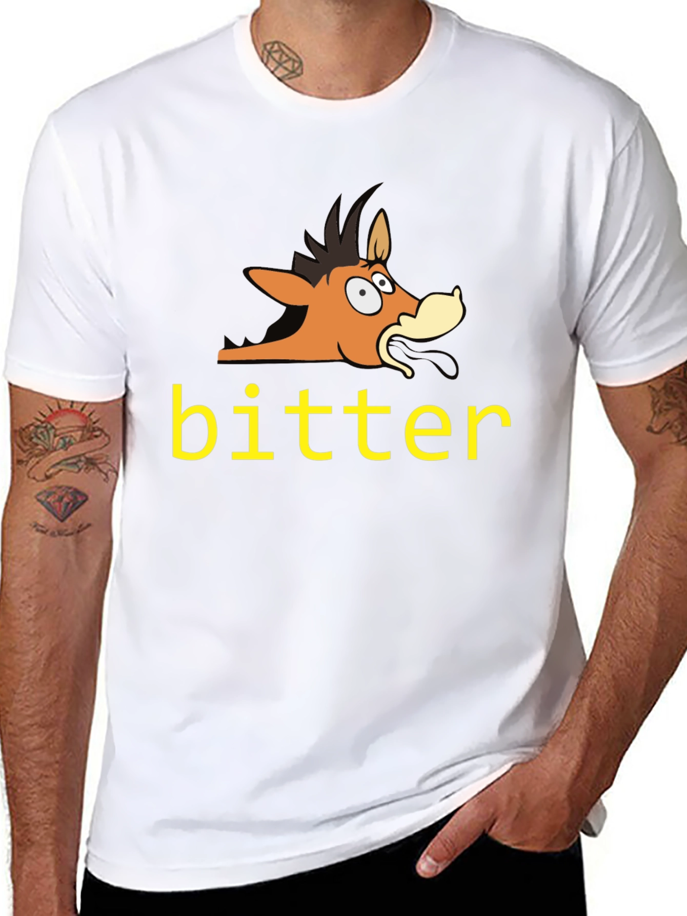 Bitter Horse Cartoon T-Shirt