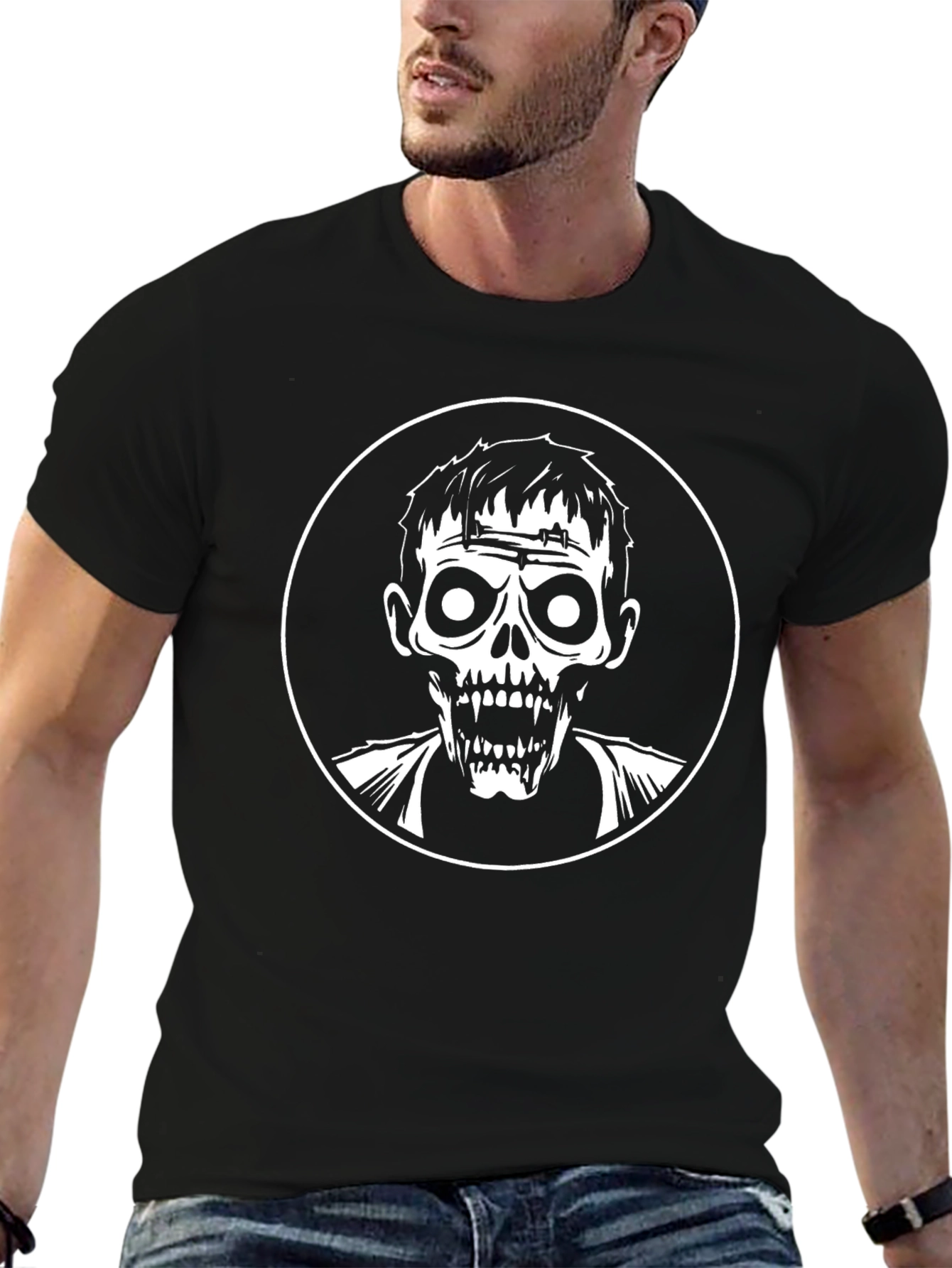 Zombie Graphic Tee - Horror Novelty T-Shirt