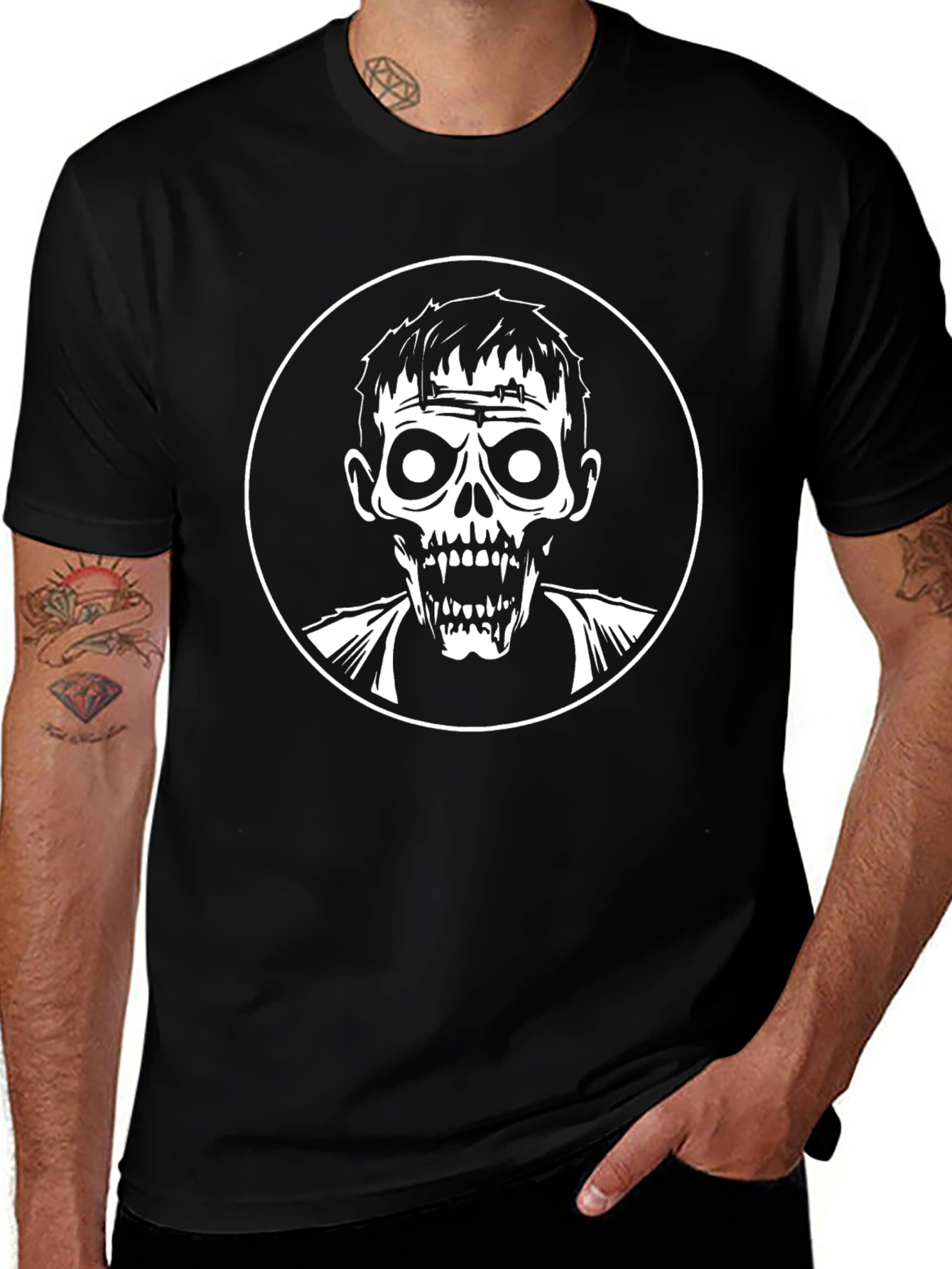 Zombie Graphic Tee - Horror Novelty T-Shirt