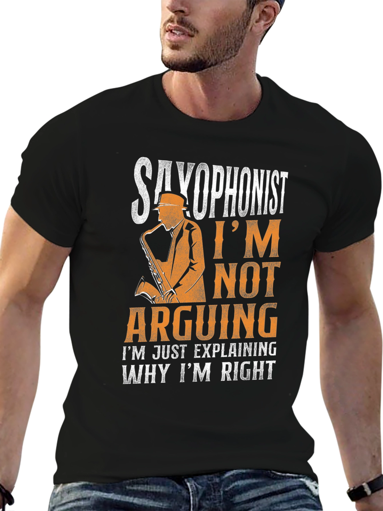 Saxophonist Arguing Funny Musician T-Shirt