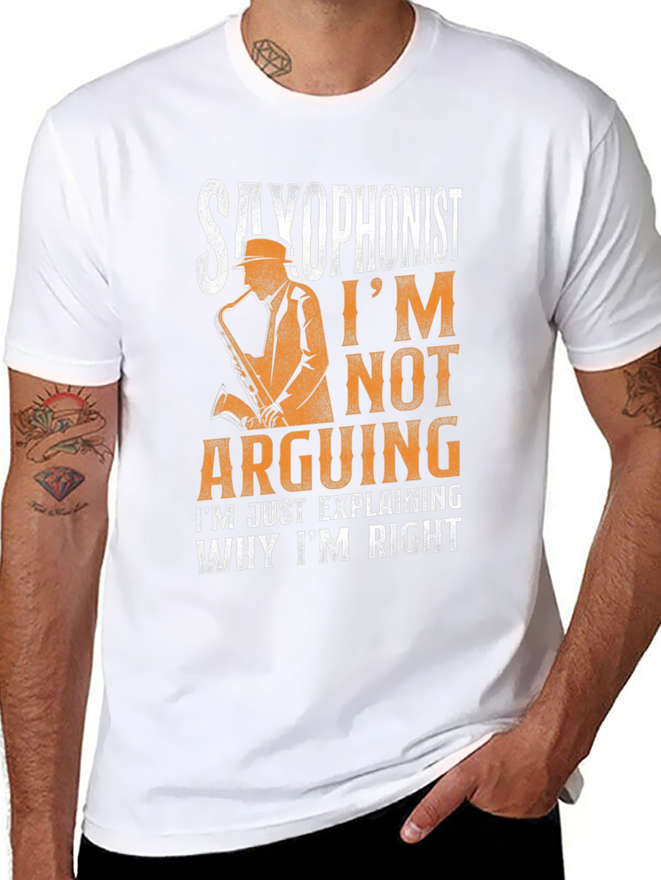Saxophonist Arguing Funny Musician T-Shirt