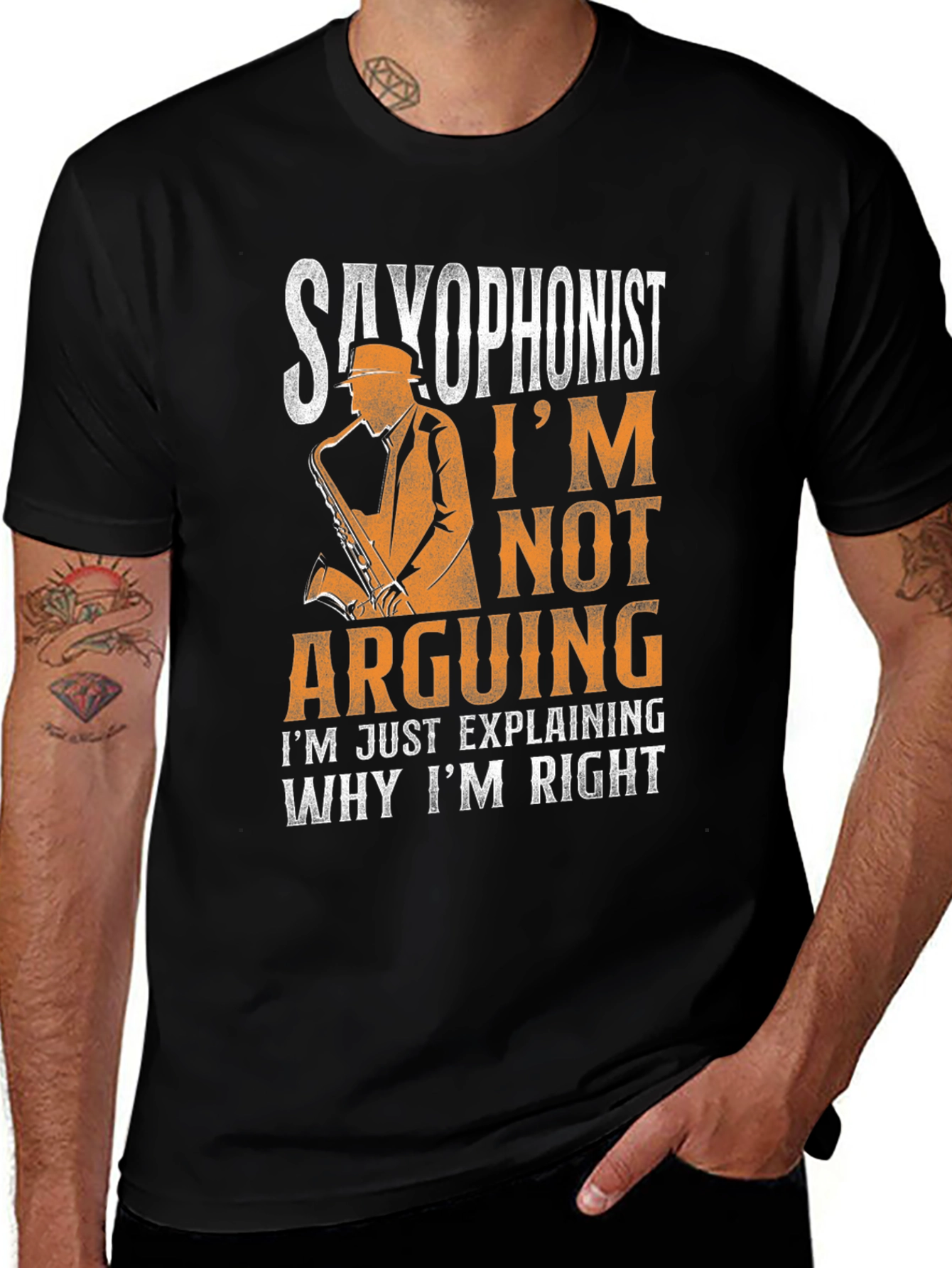 Saxophonist Arguing Funny Musician T-Shirt