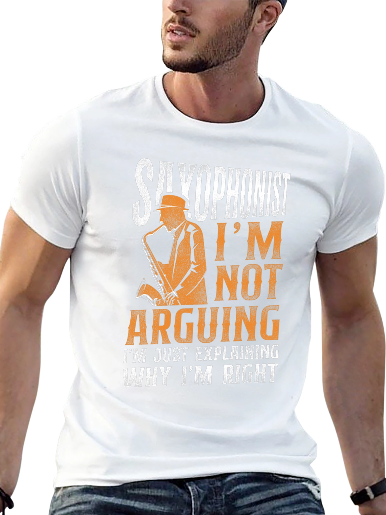 Saxophonist Arguing Funny Musician T-Shirt