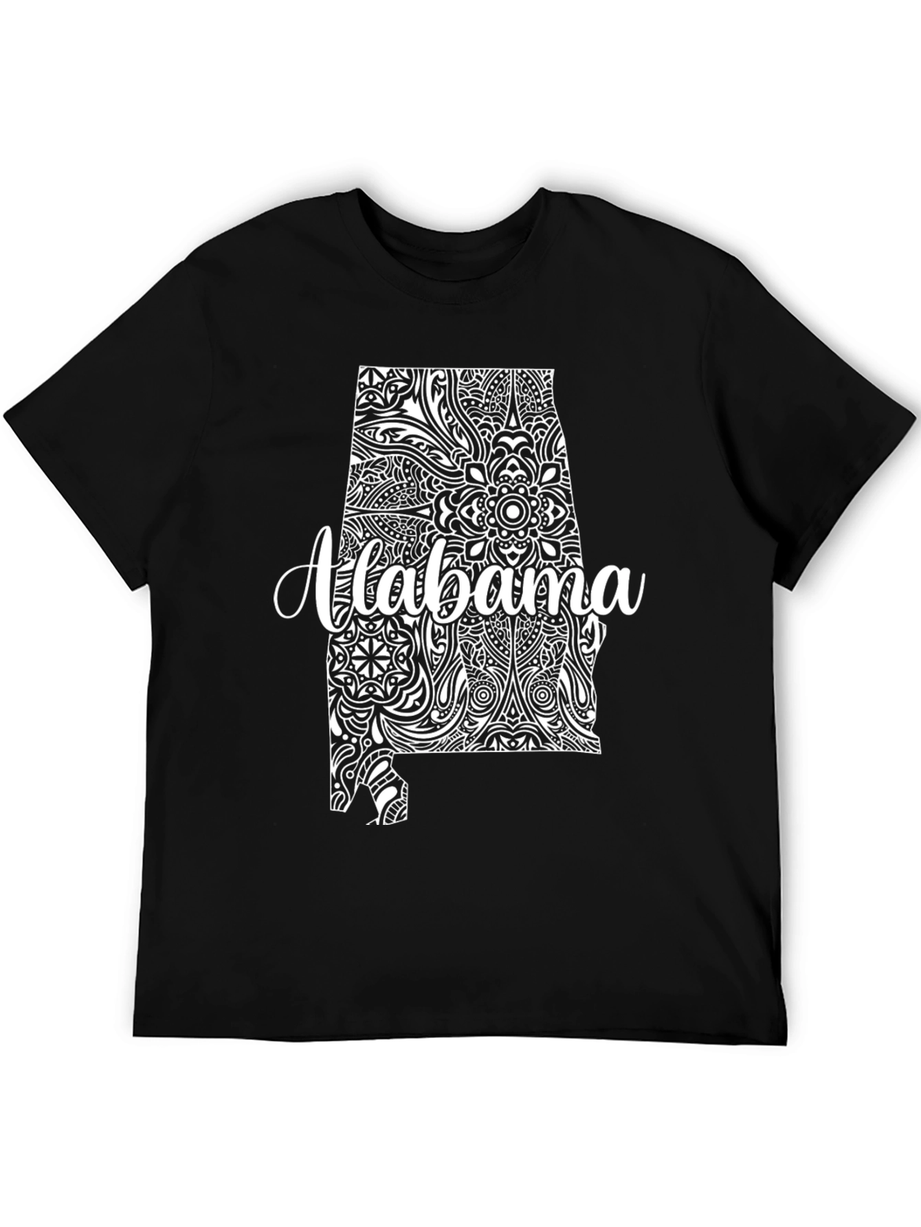 Alabama State Art T-Shirt - Black Graphic Tee
