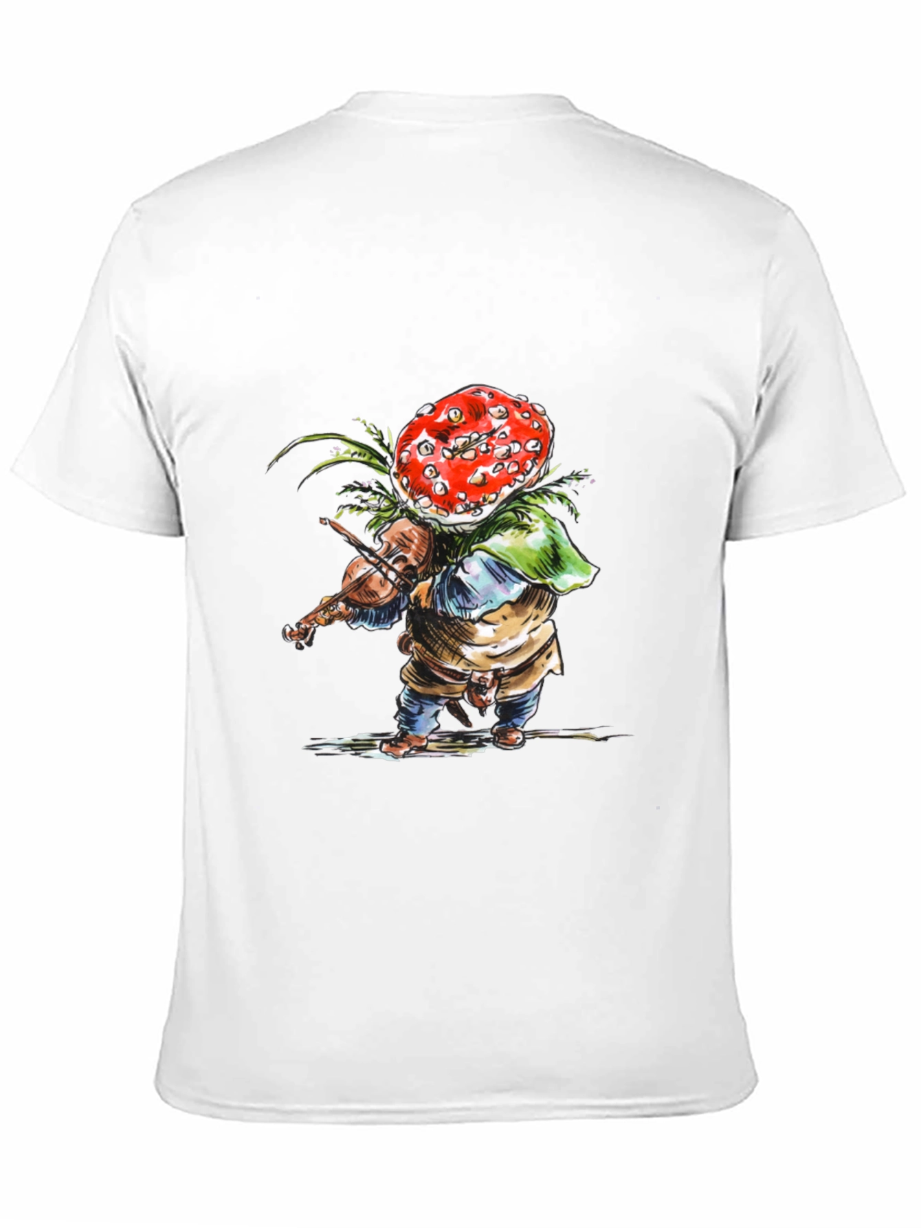 Mushroom Violinist Black T-Shirt