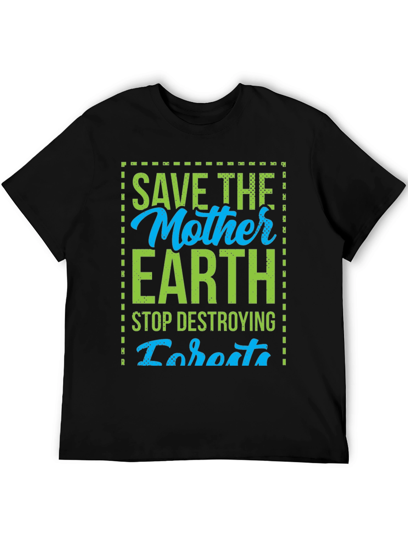 Save the Mother Earth Graphic Tee - Black