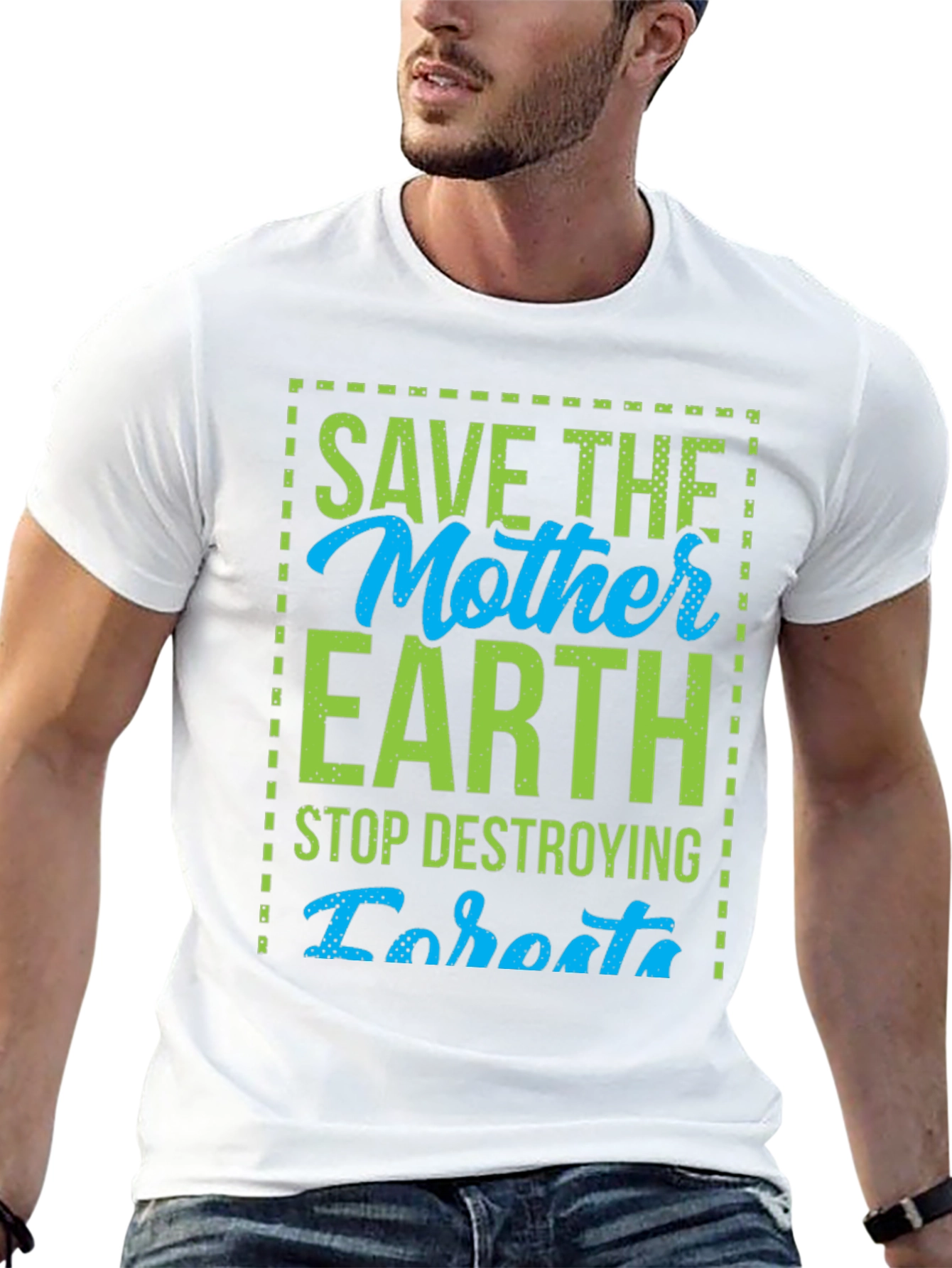 Save the Mother Earth Graphic Tee - Black