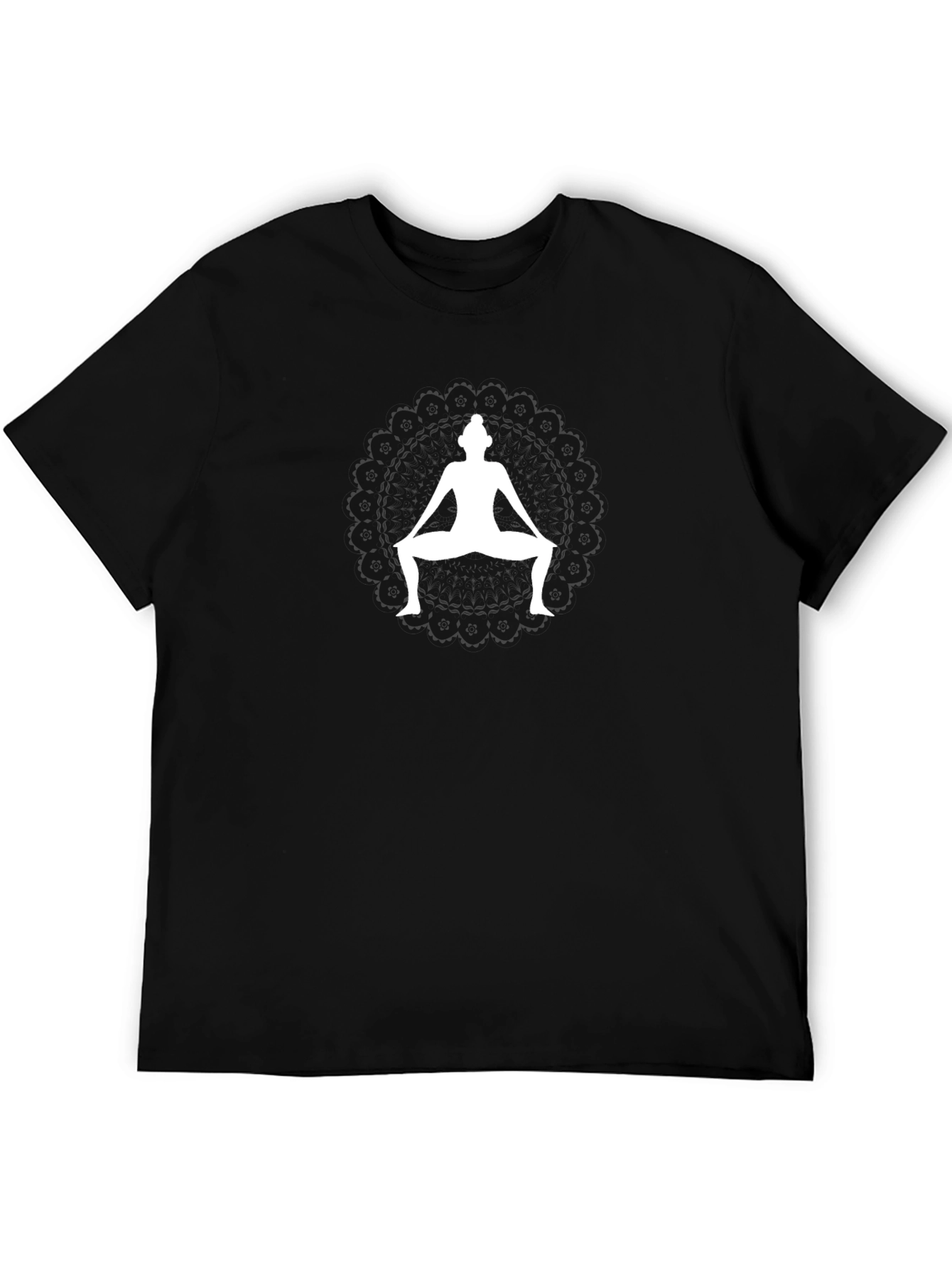 Yoga Pose Graphic Black Tee