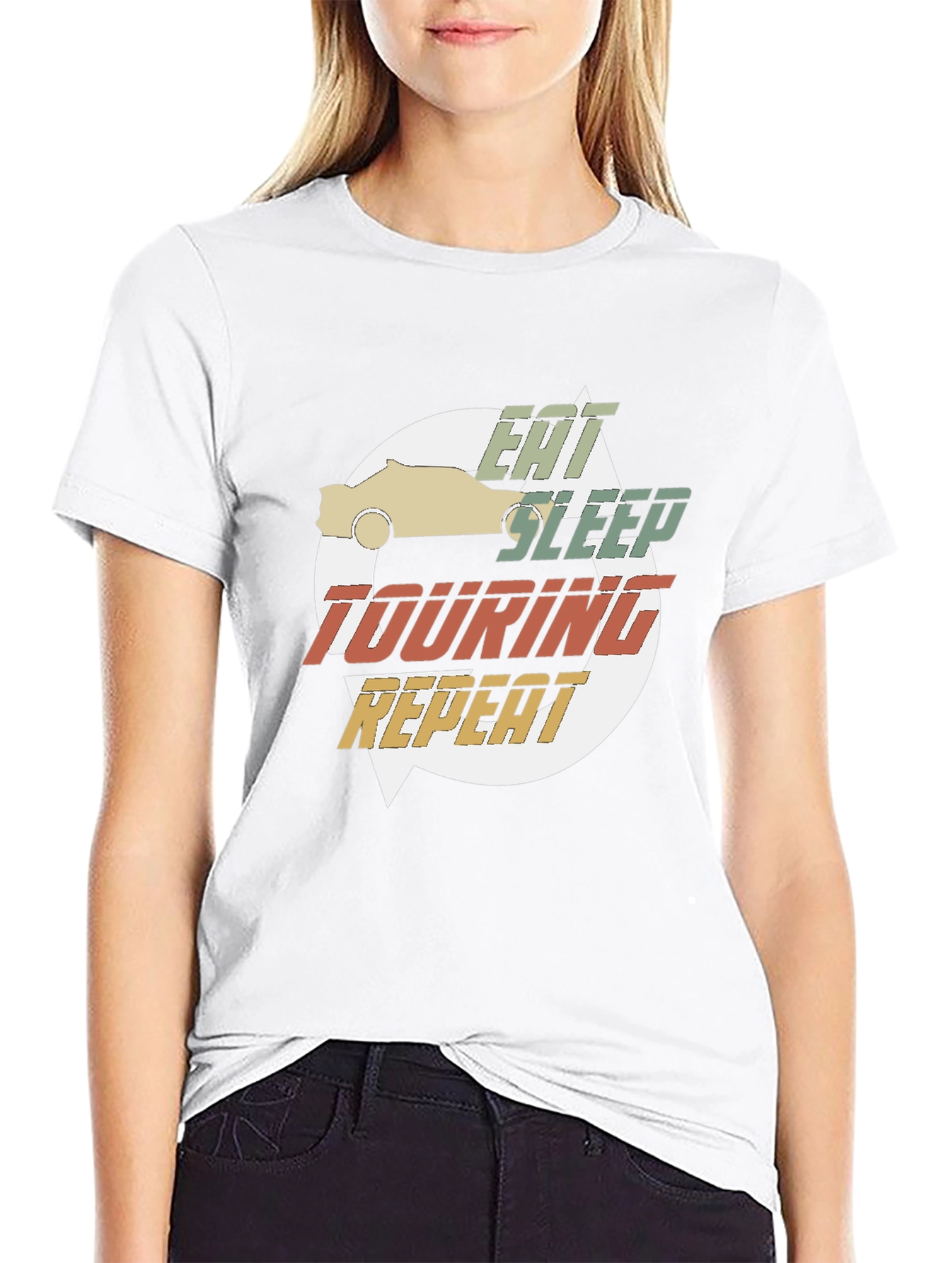Eat Sleep Touring Repeat Graphic Tee