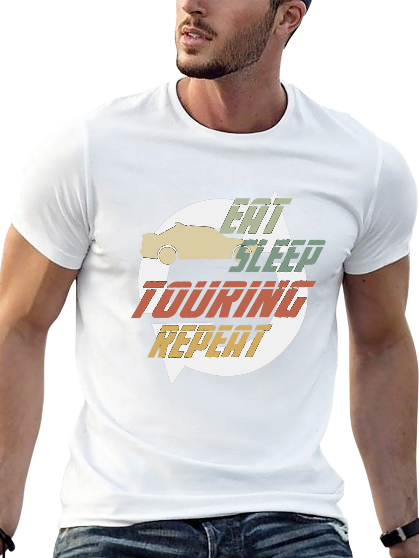 Eat Sleep Touring Repeat Graphic Tee