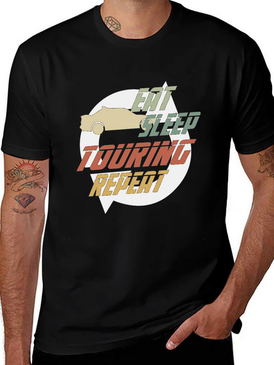 Eat Sleep Touring Repeat Graphic Tee