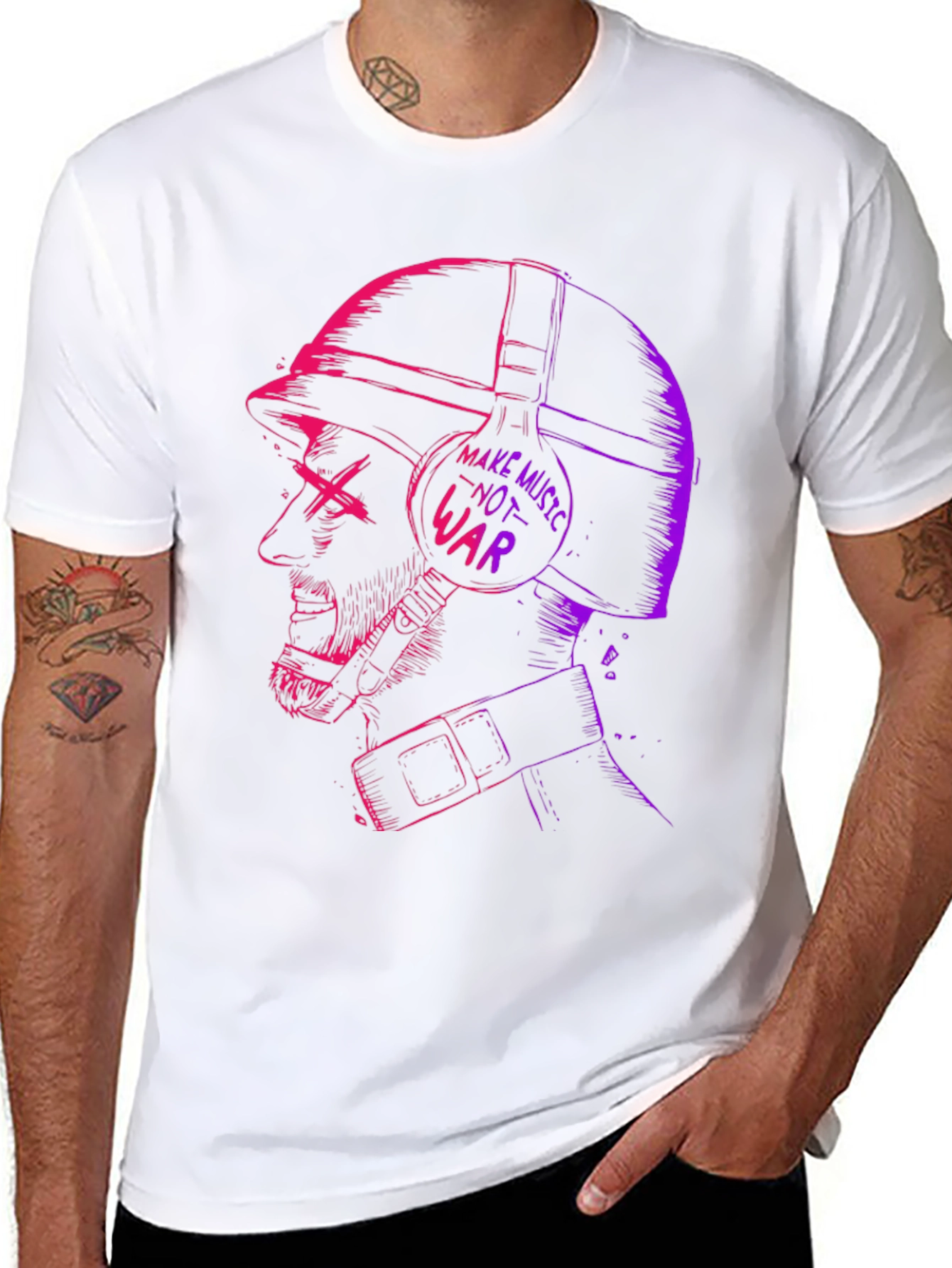 Make Music Not War Graphic Tee
