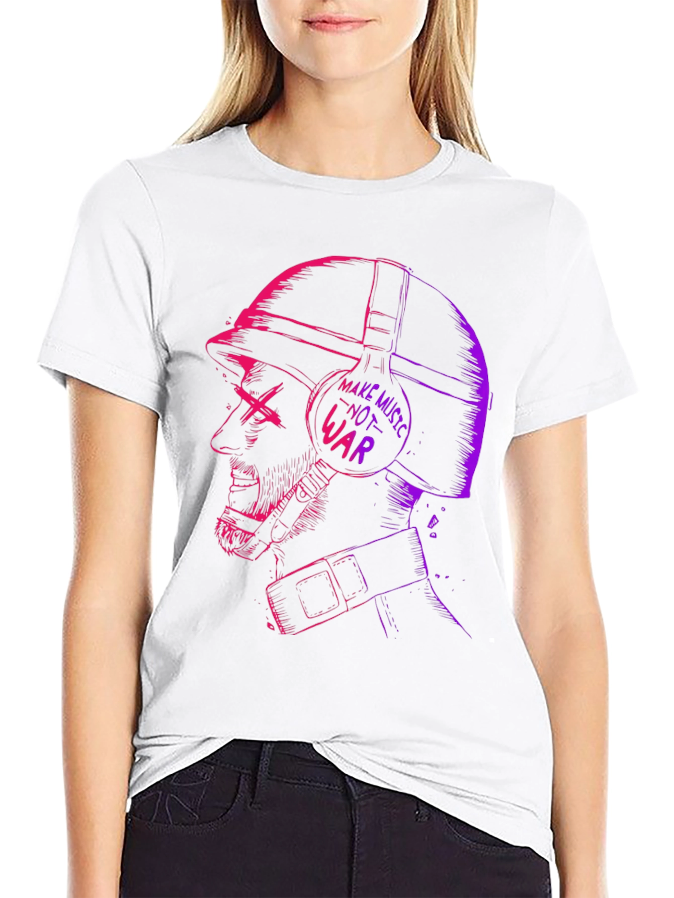 Make Music Not War Graphic Tee