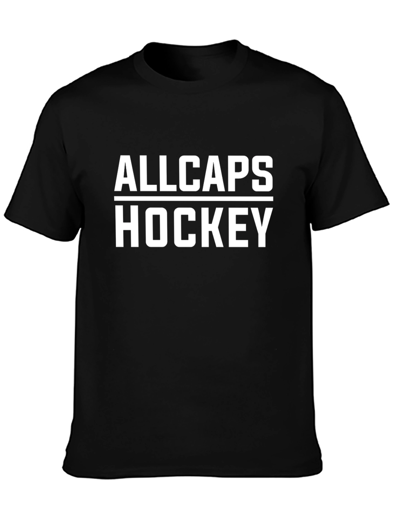 ALLCAPS Hockey Black T-Shirt