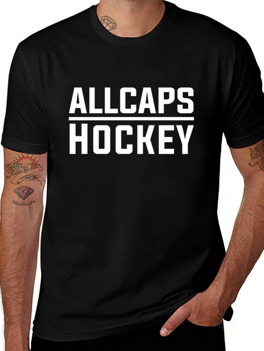 ALLCAPS Hockey Black T-Shirt