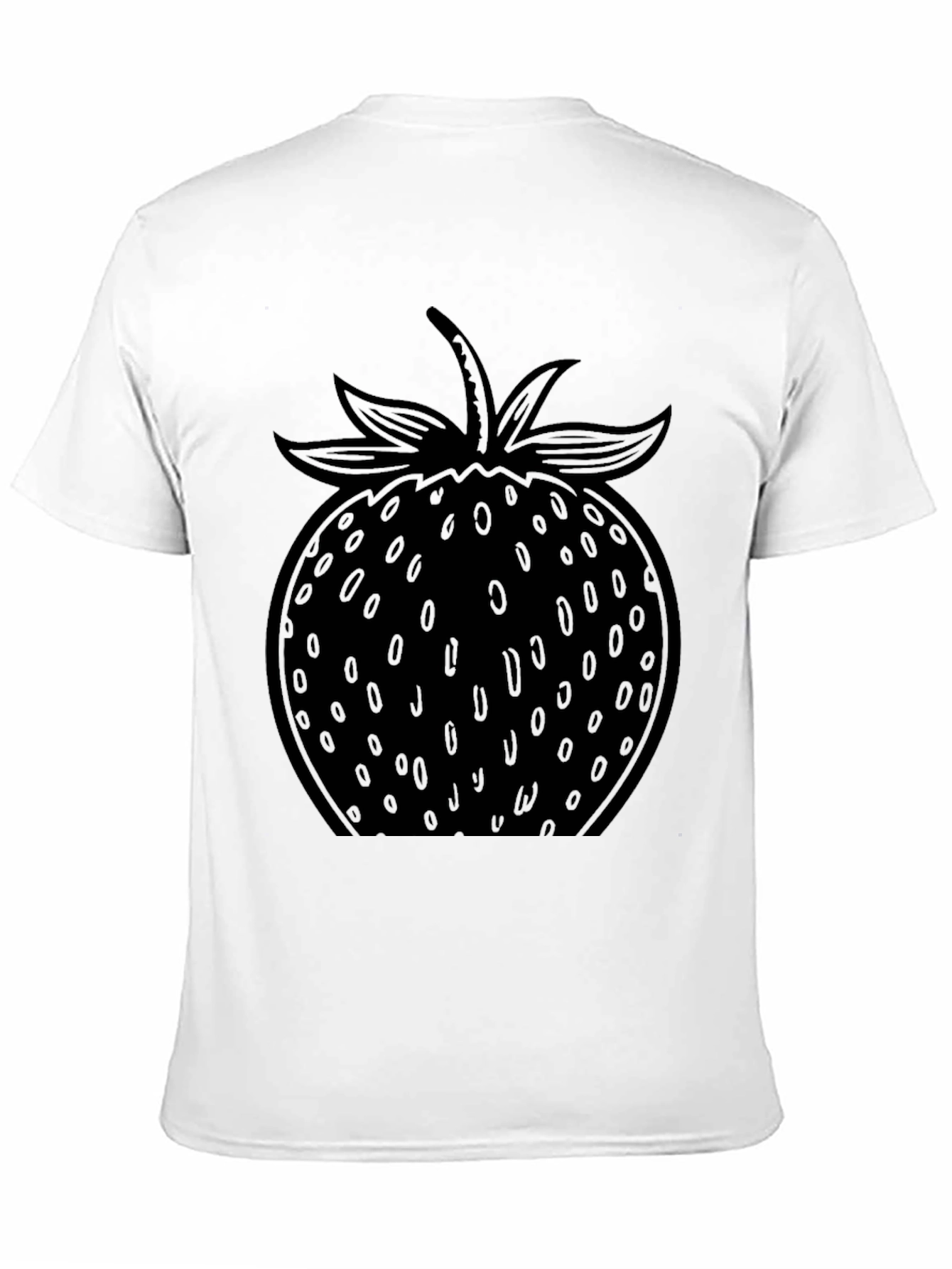 Strawberry Graphic Black T-Shirt