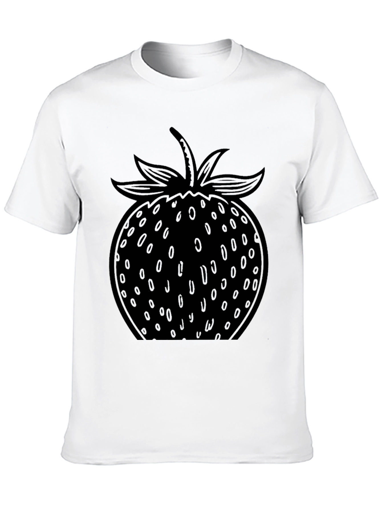 Strawberry Graphic Black T-Shirt
