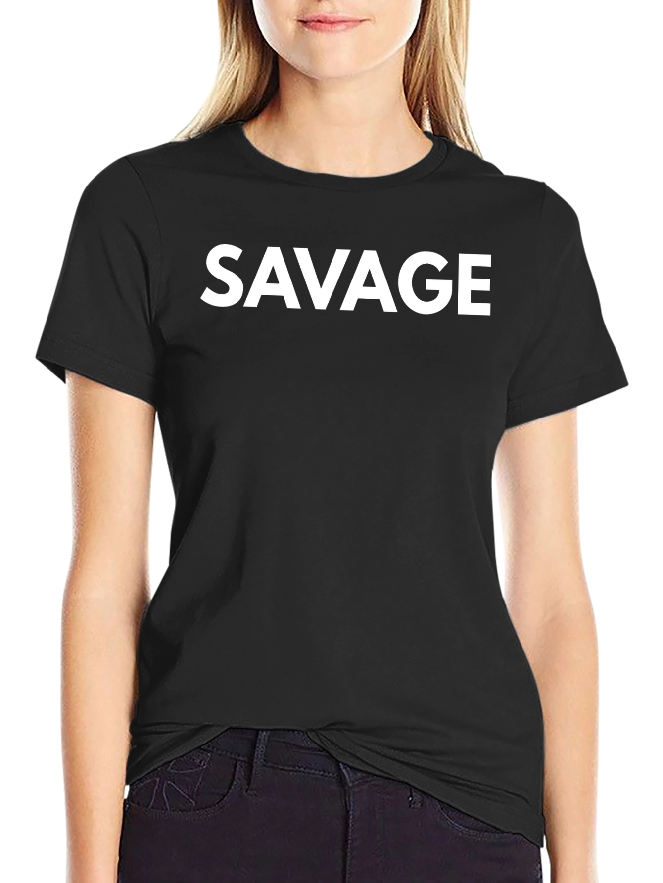 Savage Graphic Print Crewneck T-Shirt