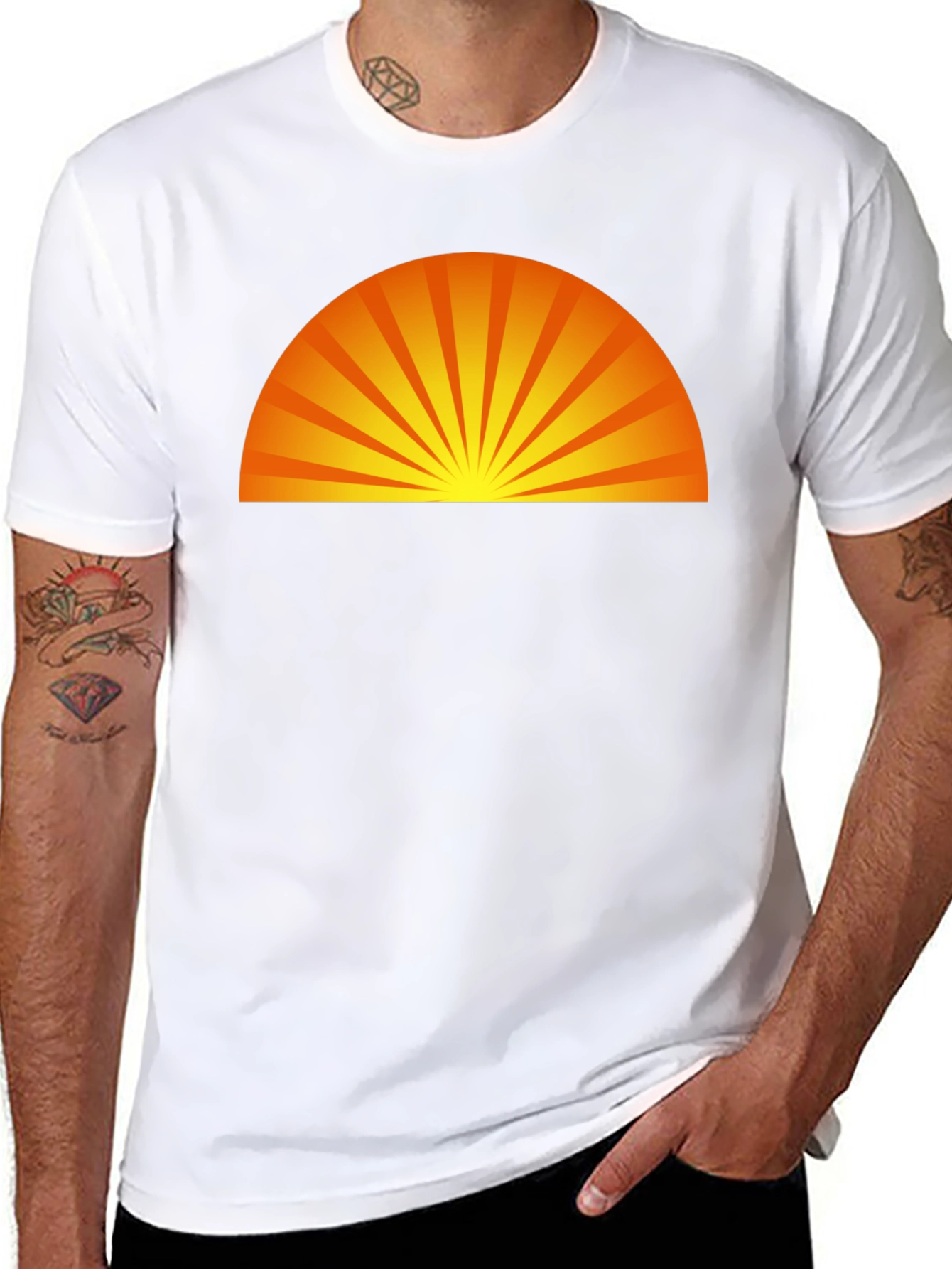 Sunrise Graphic Black T-Shirt - Modern Style