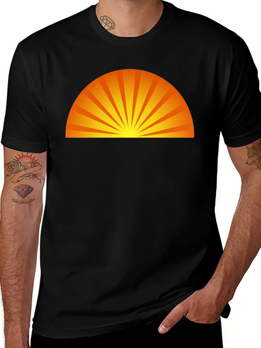 Sunrise Graphic Black T-Shirt - Modern Style