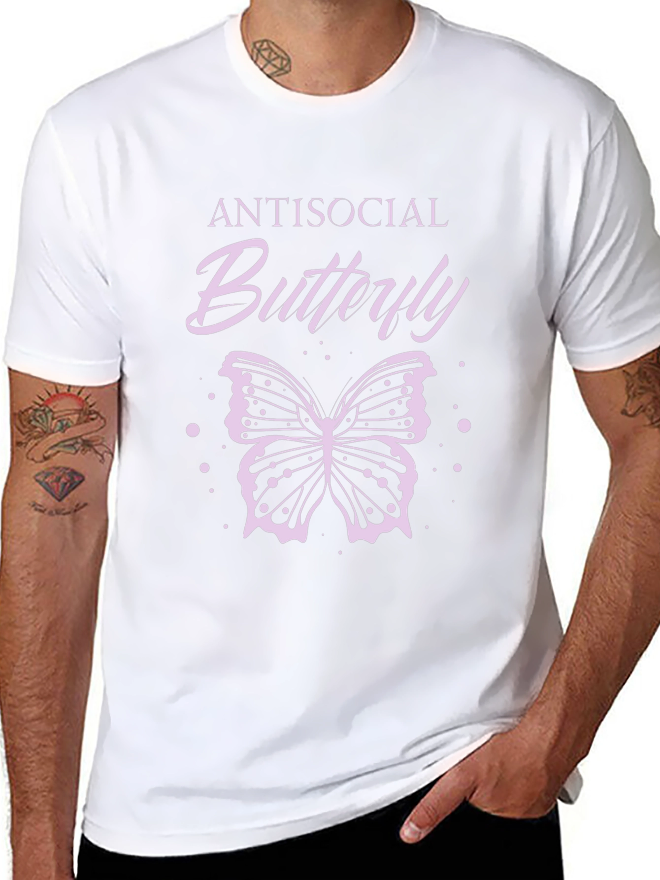 Antisocial Butterfly Graphic Tee - Black