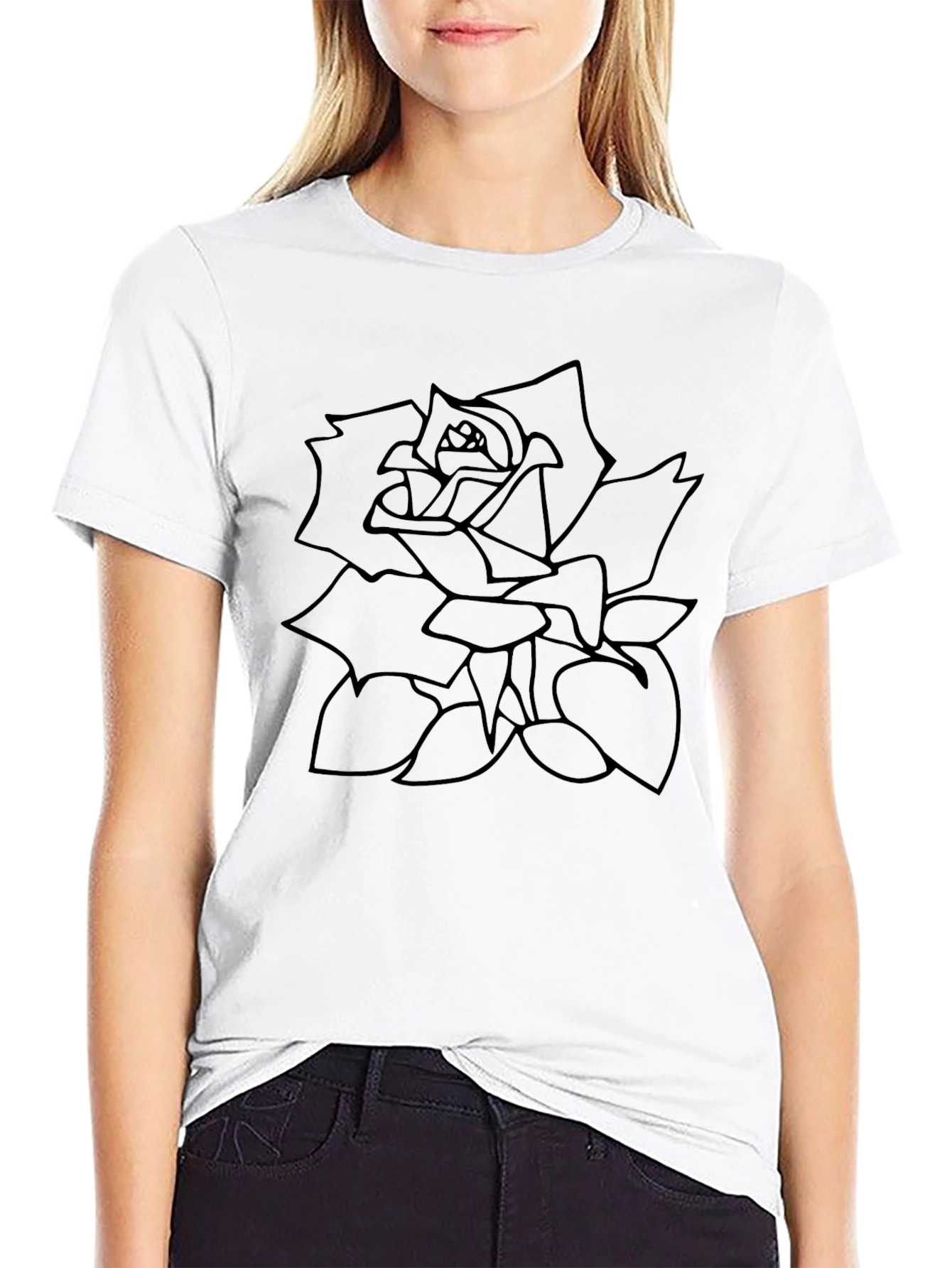 Black Rose Graphic Tee - Stylish & Unique!