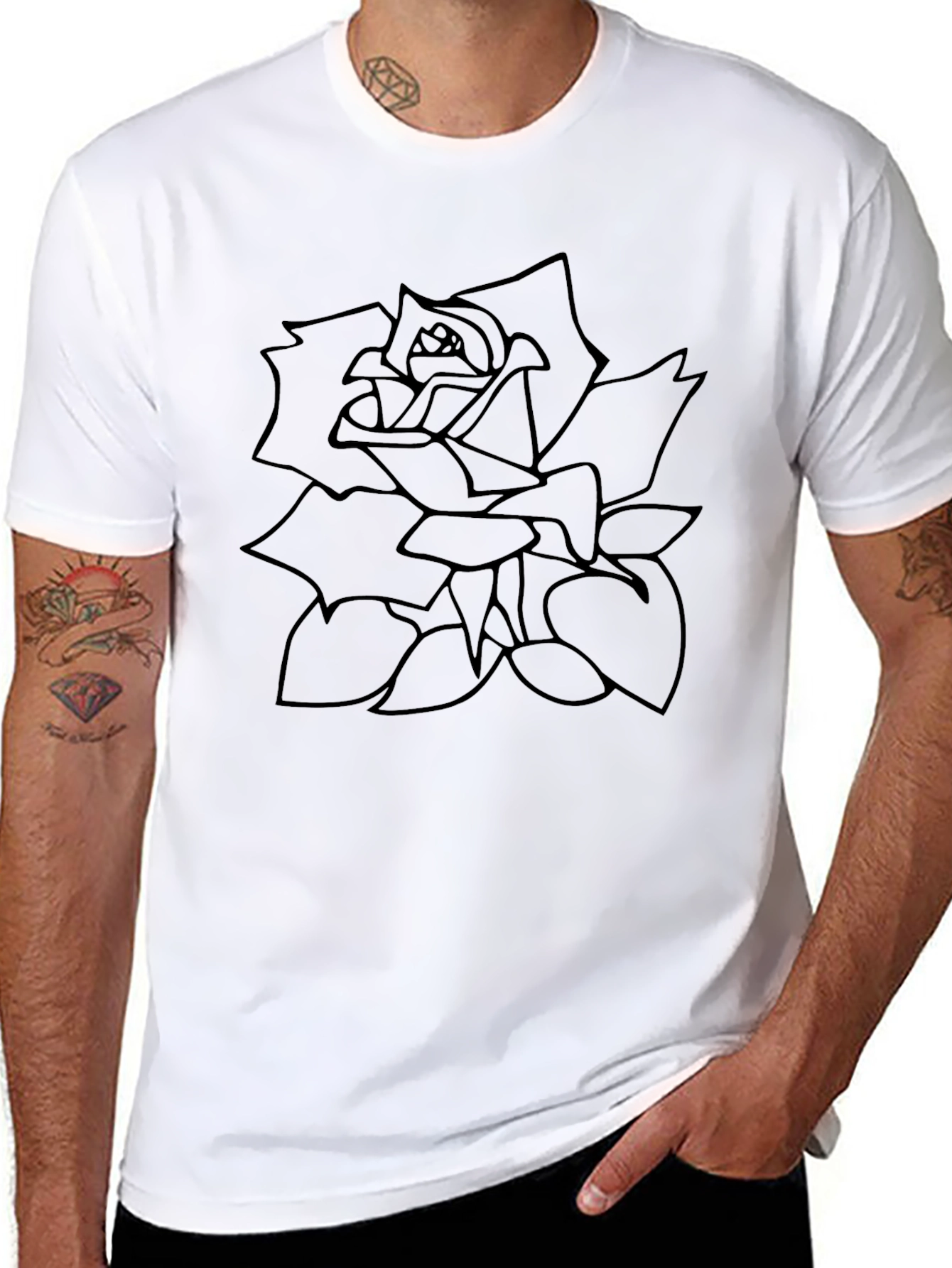 Black Rose Graphic Tee - Stylish & Unique!