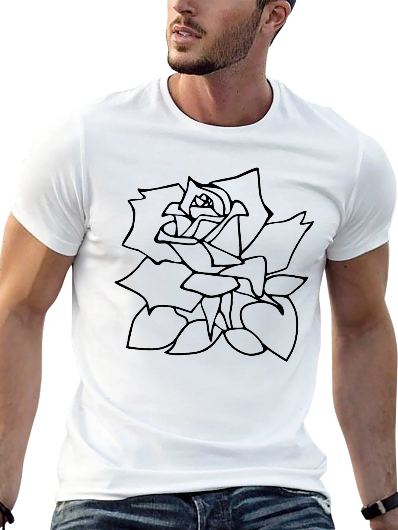 Black Rose Graphic Tee - Stylish & Unique!