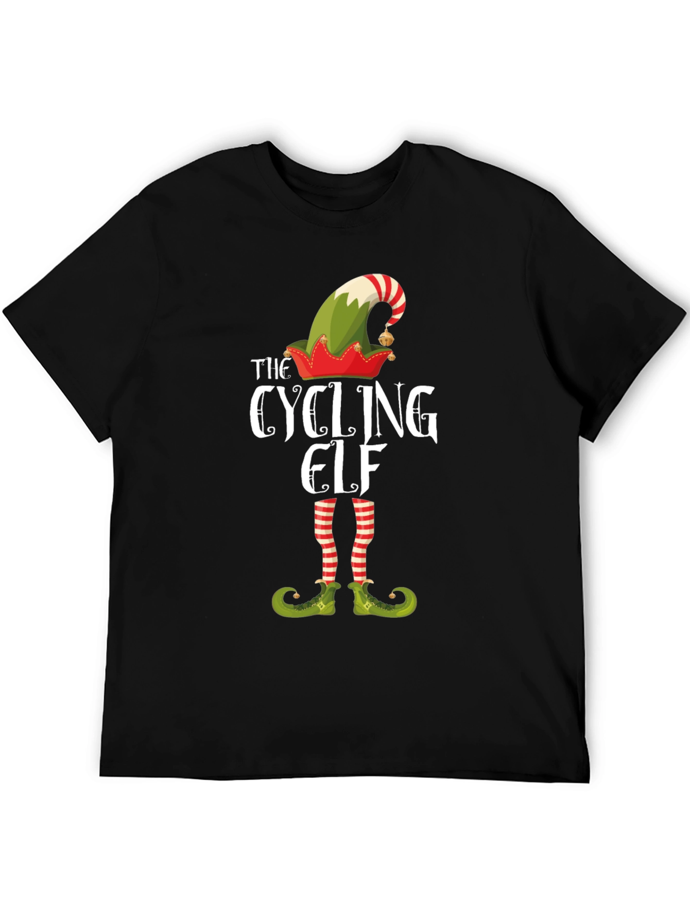 The Cycling Elf T-Shirt - Holiday Festive Tee