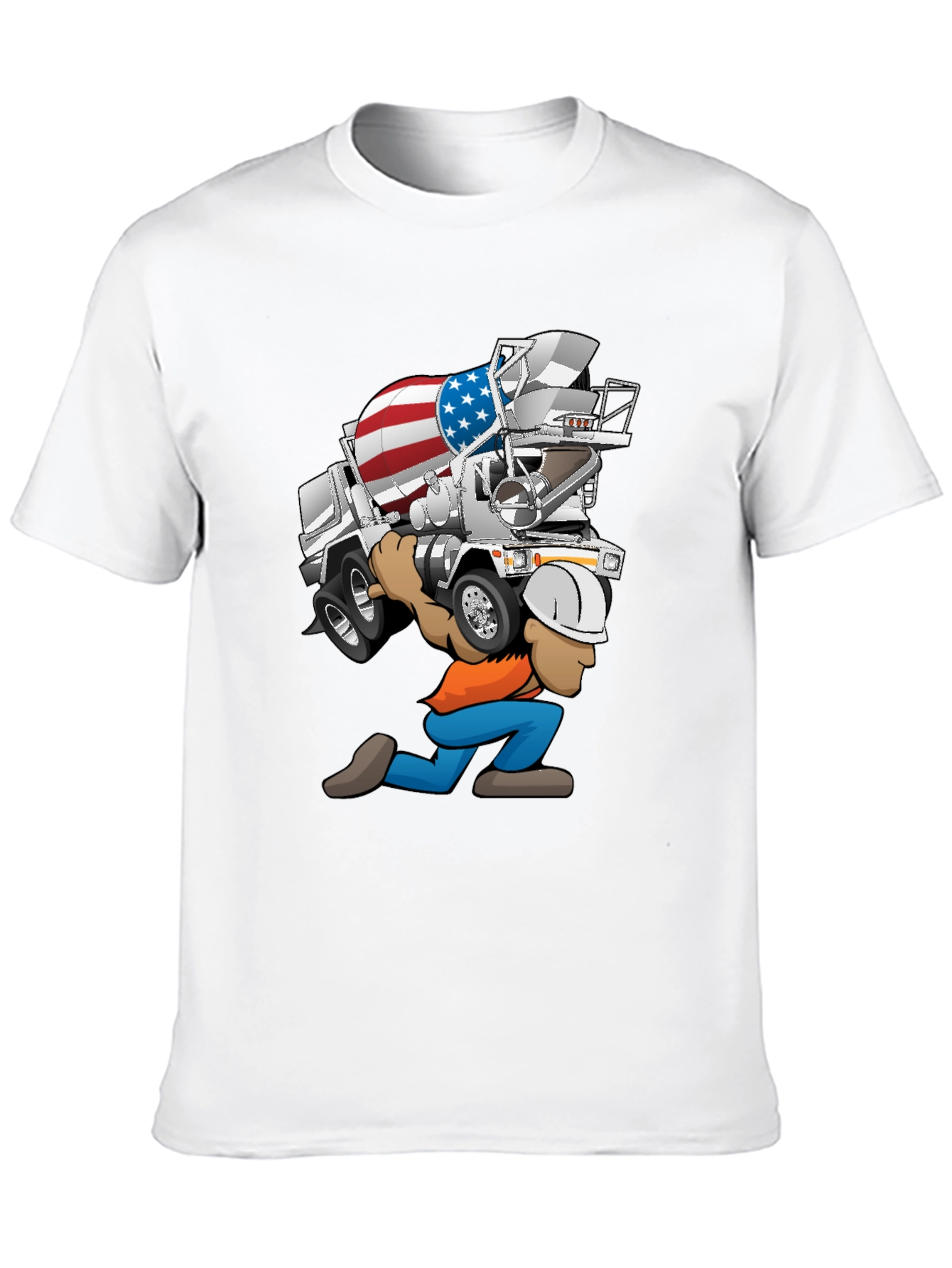 USA Cement Truck Cartoon T-Shirt